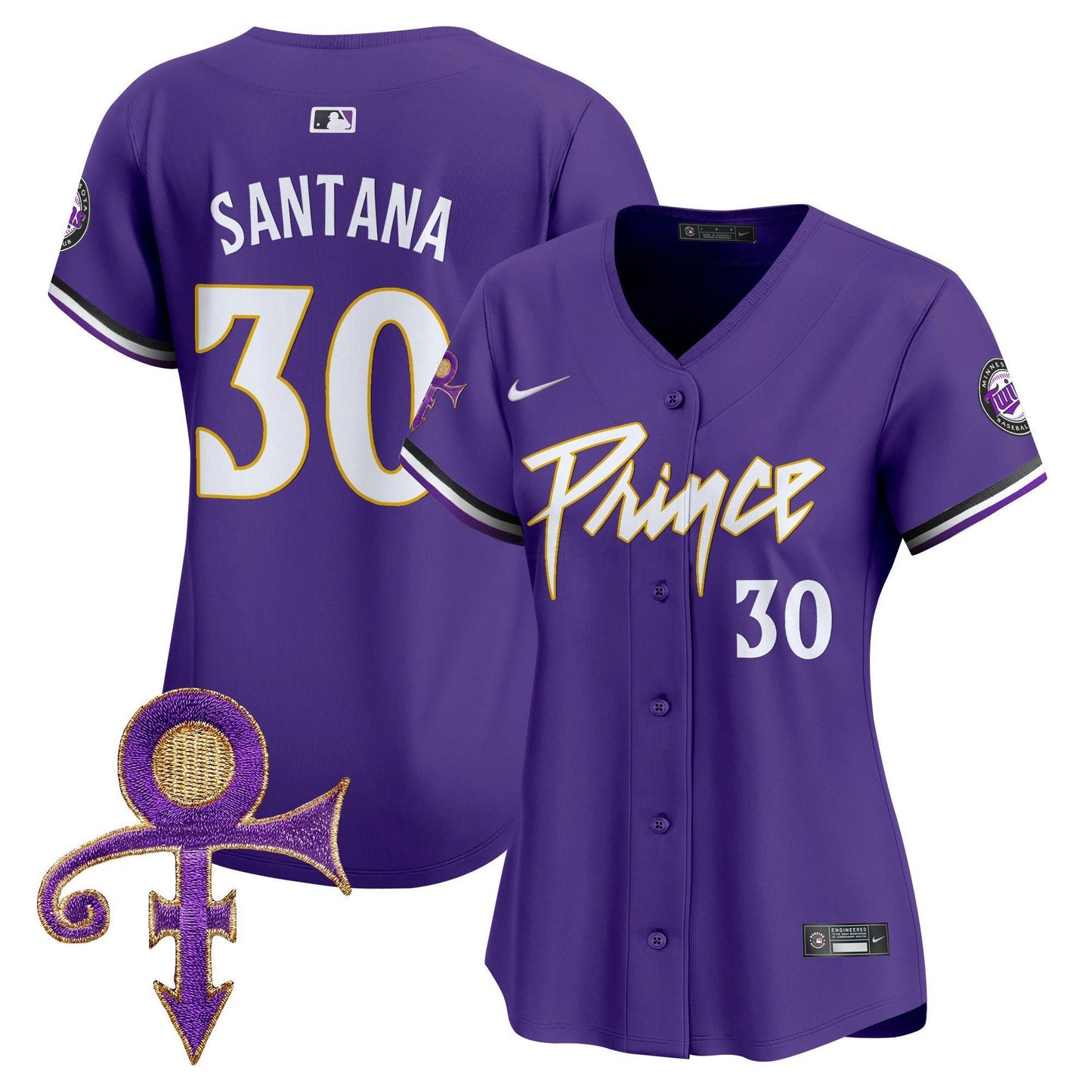 Camisa MLB Women’s Minnesota Prince Patch Vapor Premier Limited Jersey V4