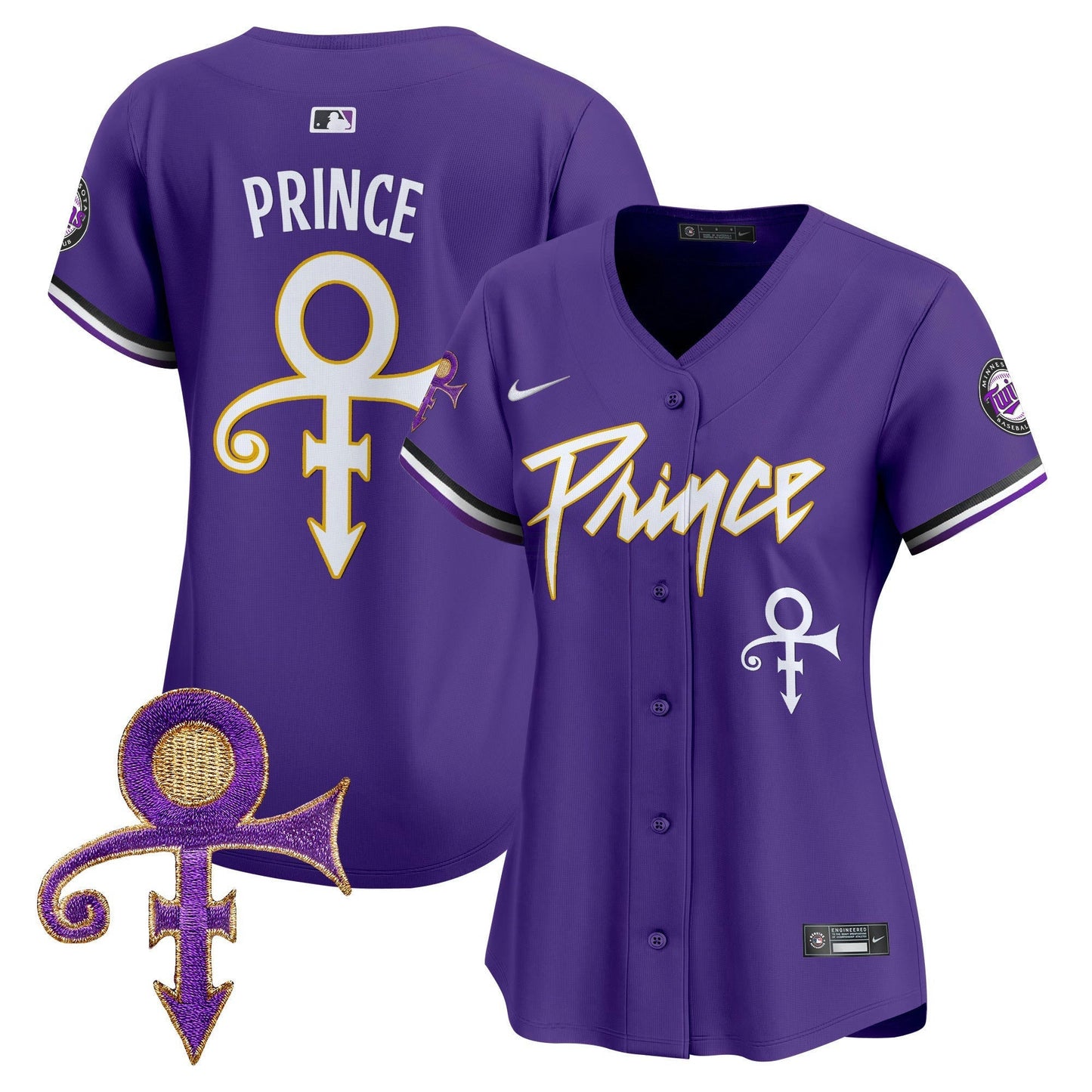 Camisa MLB Women’s Minnesota Prince Patch Vapor Premier Limited Jersey V4