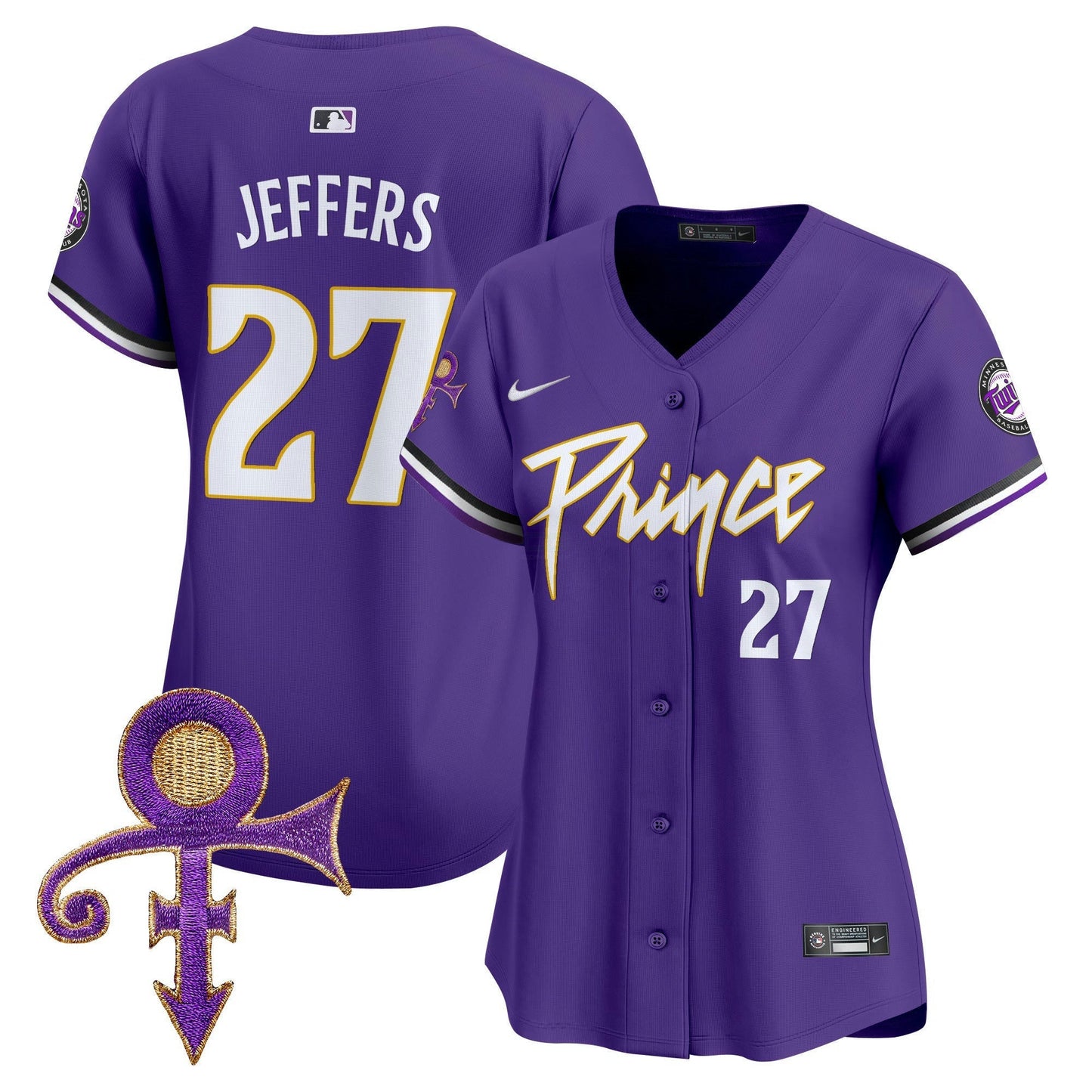 Camisa MLB Women’s Minnesota Prince Patch Vapor Premier Limited Jersey V4