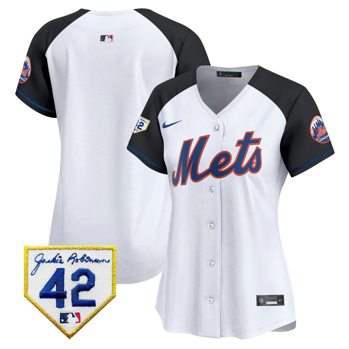 Camisa MLB New York Mets Women’s New York 2024 Jackie Robinson Patch Vapor Premier Limited Jersey