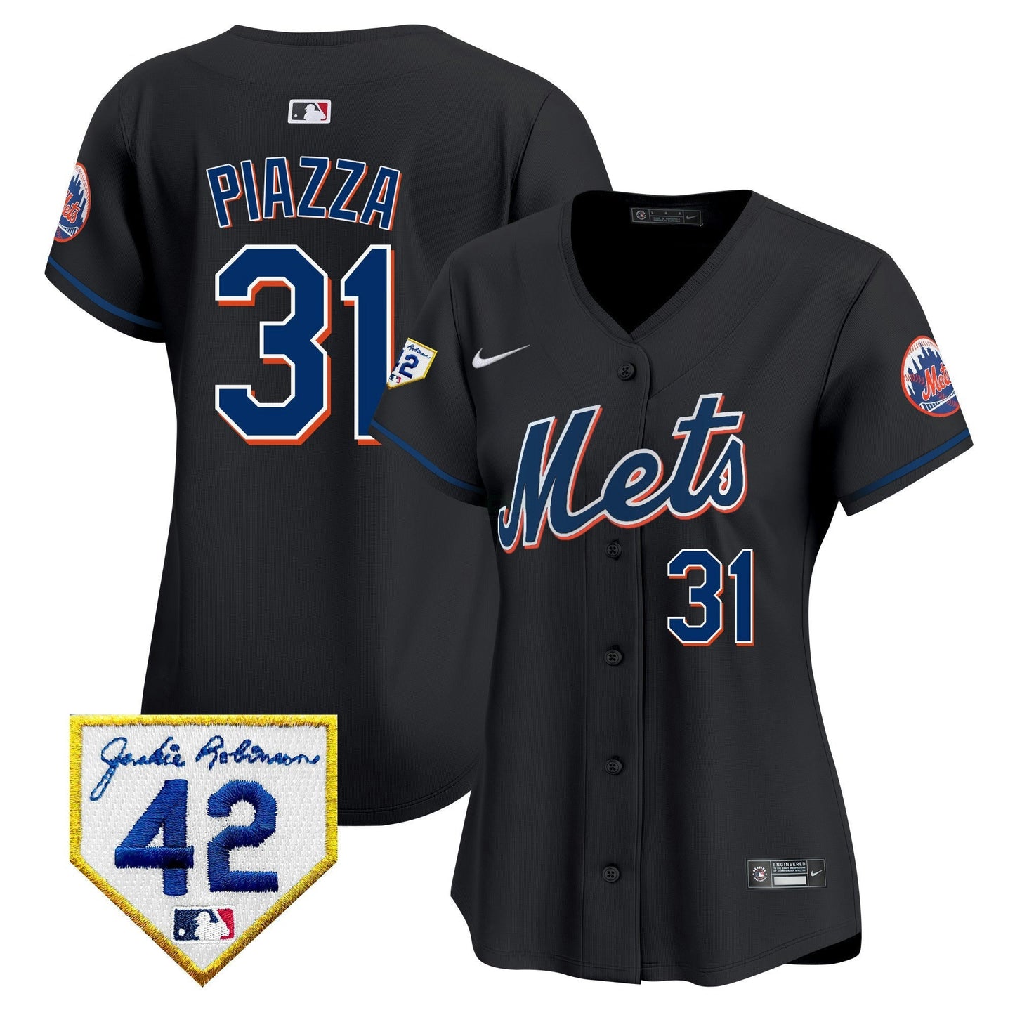Camisa MLB New York Mets Women’s New York 2024 Jackie Robinson Patch Vapor Premier Limited Jersey