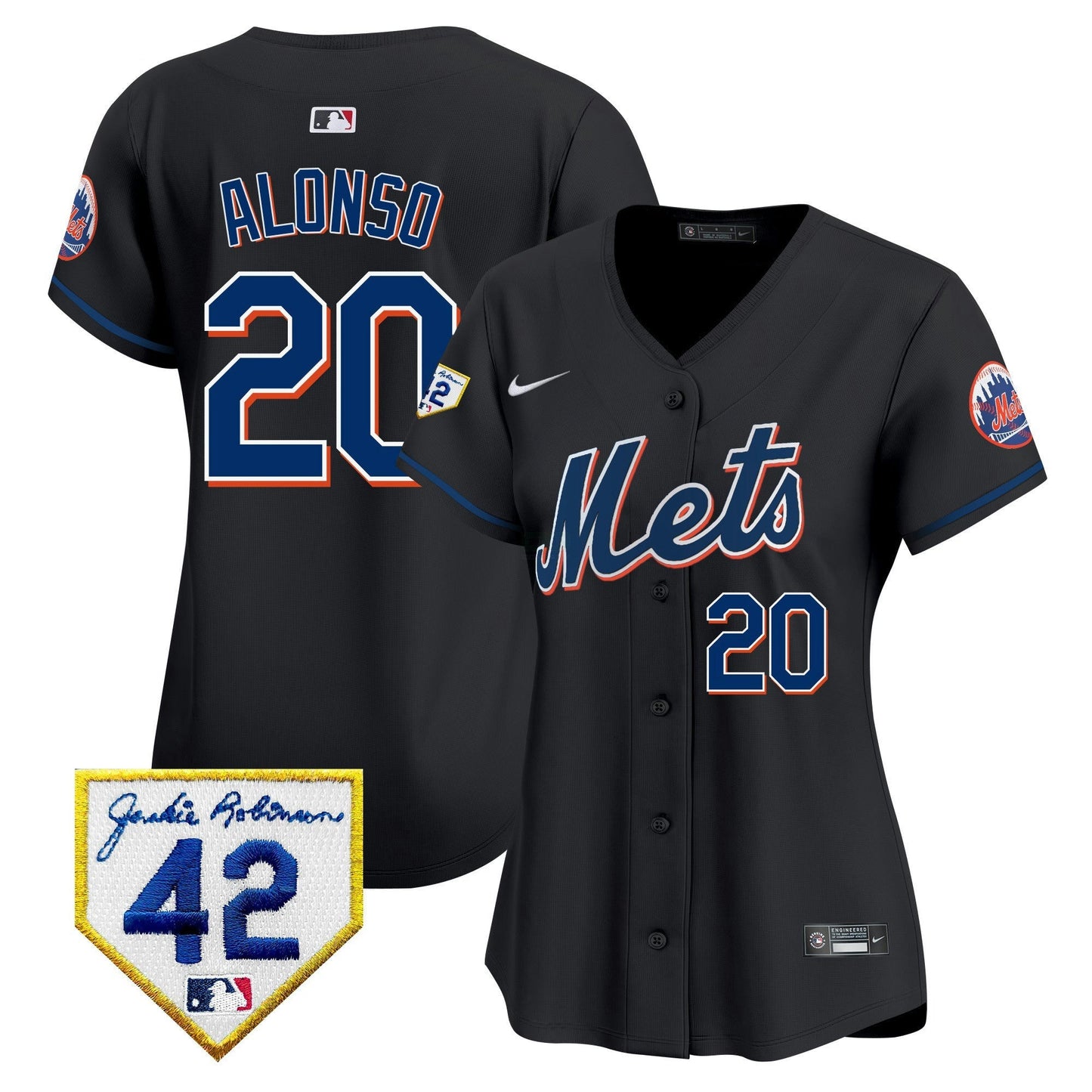 Camisa MLB New York Mets Women’s New York 2024 Jackie Robinson Patch Vapor Premier Limited Jersey