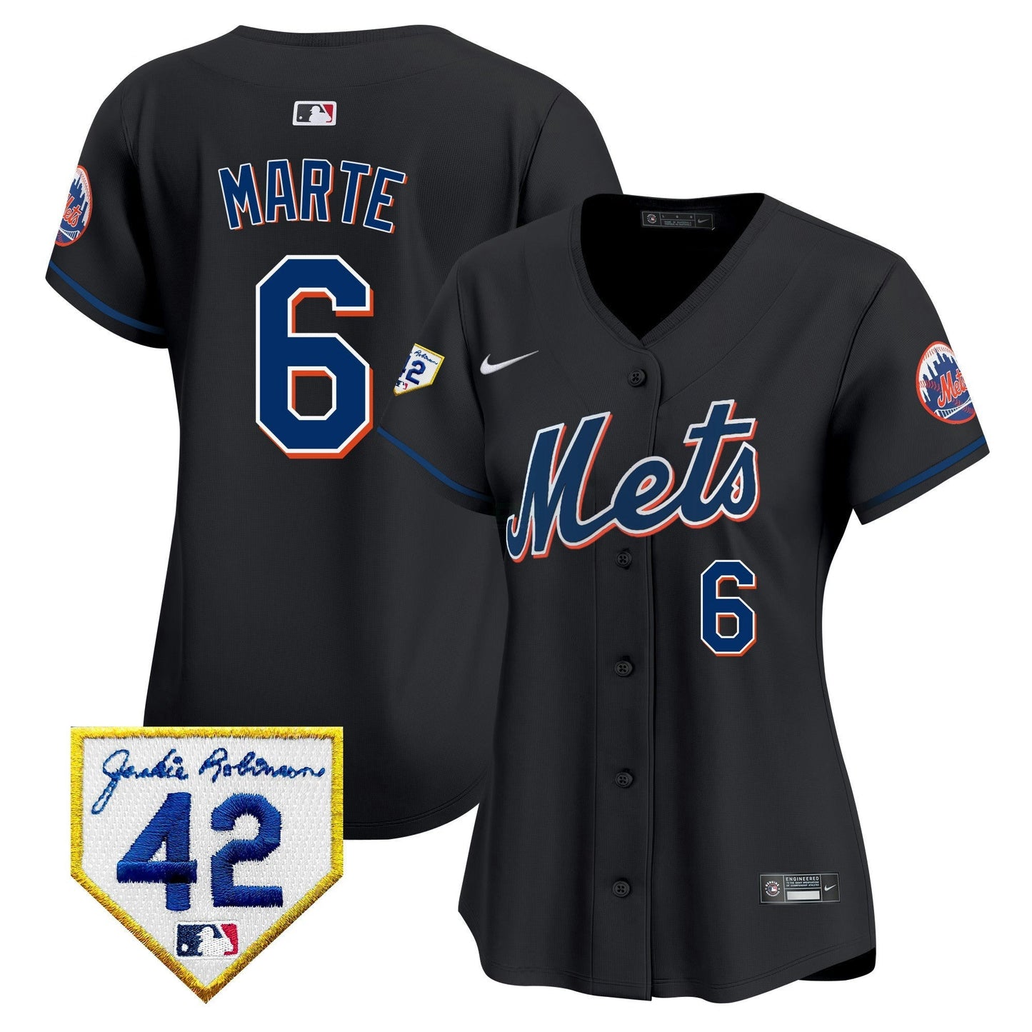 Camisa MLB New York Mets Women’s New York 2024 Jackie Robinson Patch Vapor Premier Limited Jersey