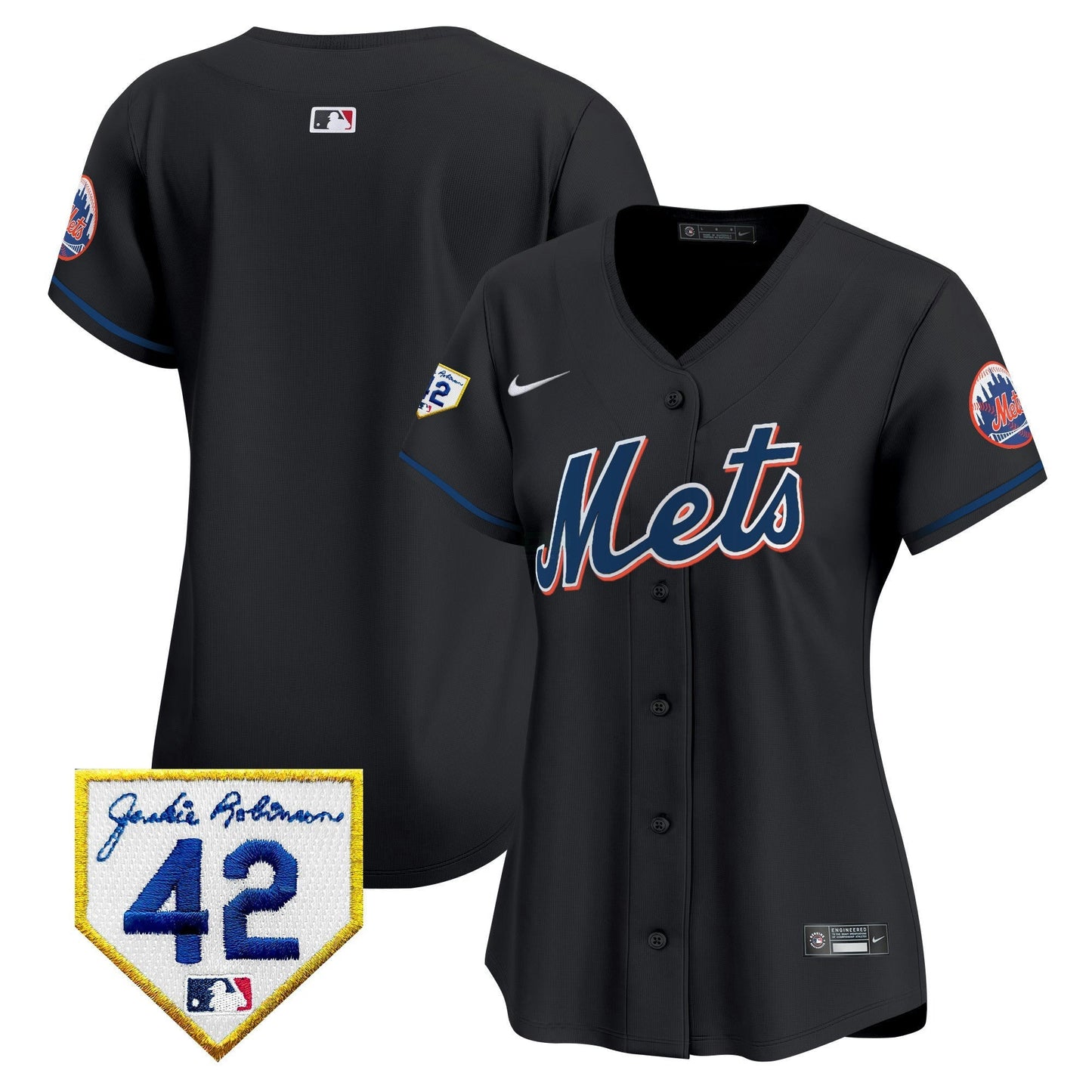 Camisa MLB New York Mets Women’s New York 2024 Jackie Robinson Patch Vapor Premier Limited Jersey
