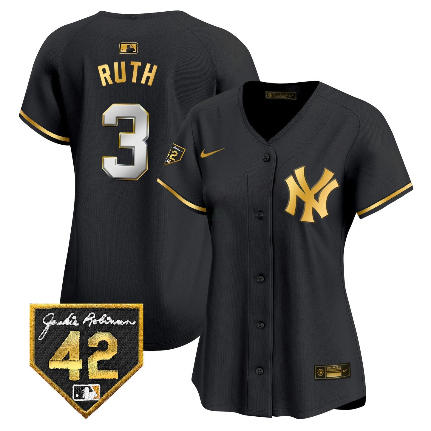 Camisa MLB New York Yankees Women’s New York 2024 Jackie Robinson Patch Vapor Premier Limited Jersey