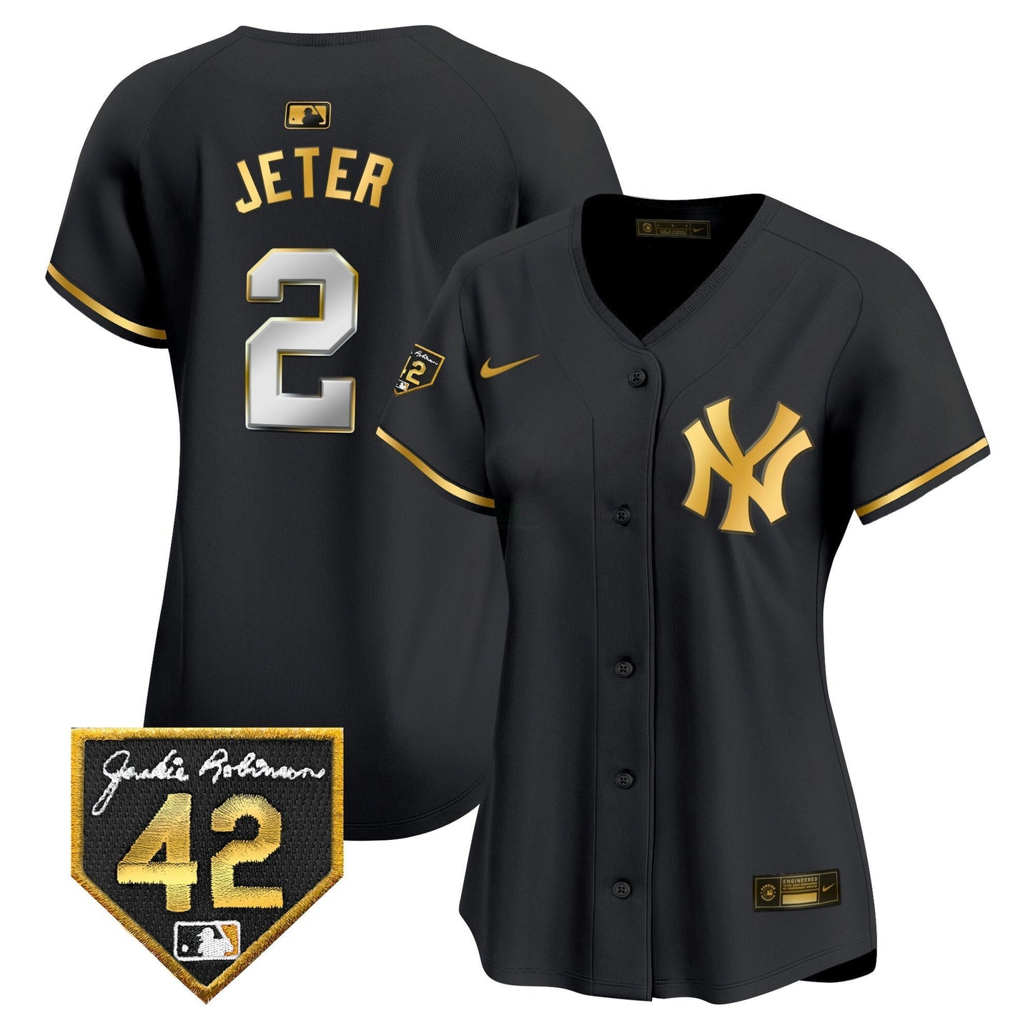 Camisa MLB New York Yankees Women’s New York 2024 Jackie Robinson Patch Vapor Premier Limited Jersey