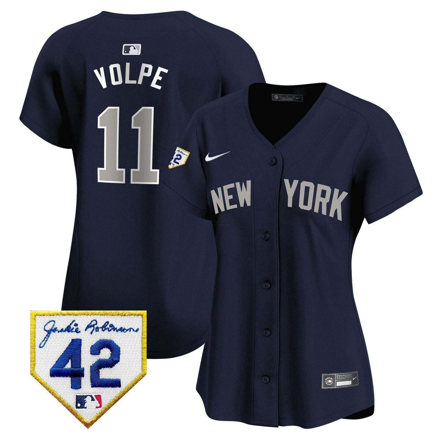 Camisa MLB New York Yankees Women’s New York 2024 Jackie Robinson Patch Vapor Premier Limited Jersey