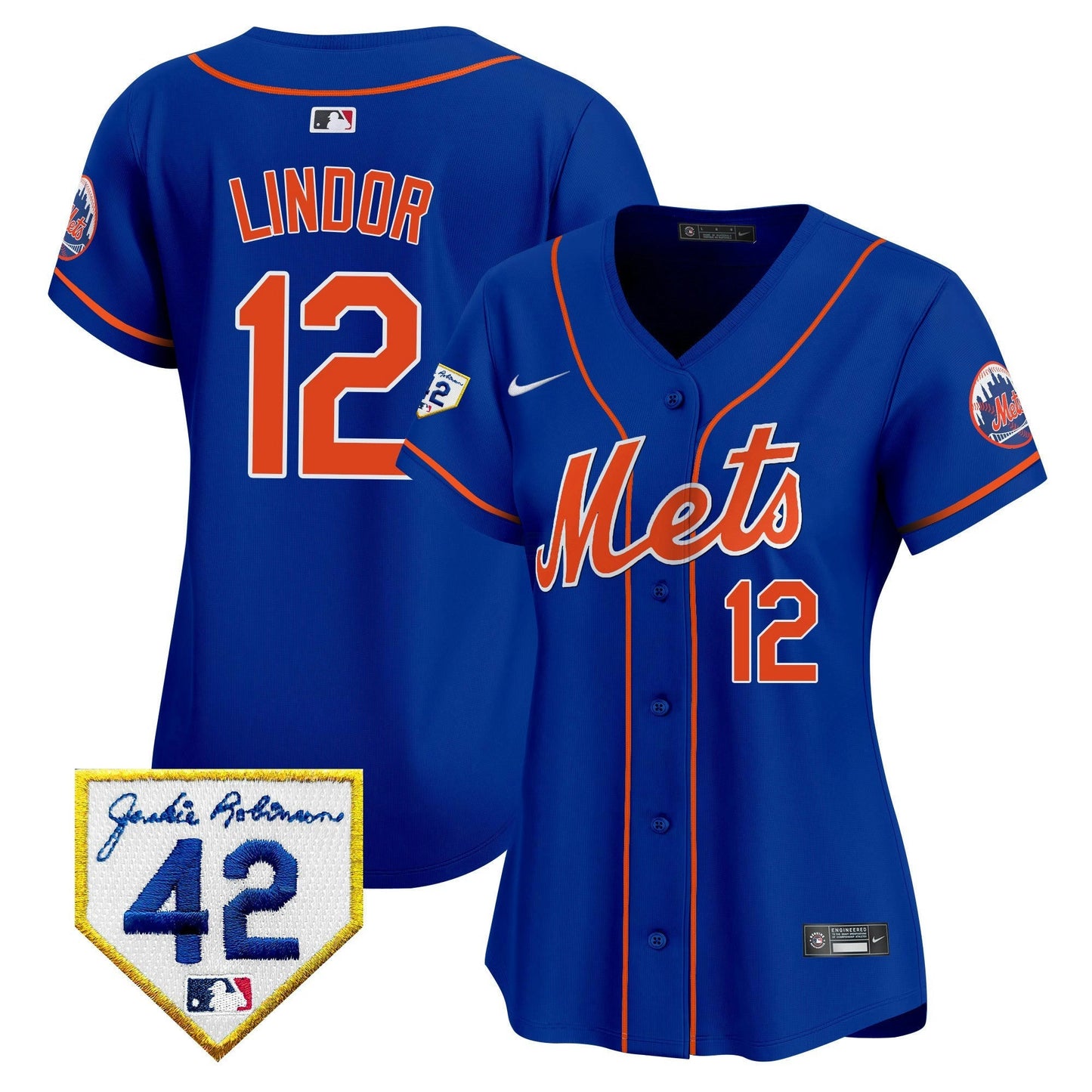 Camisa MLB New York Mets Women’s New York 2024 Jackie Robinson Patch Vapor Premier Limited Jersey