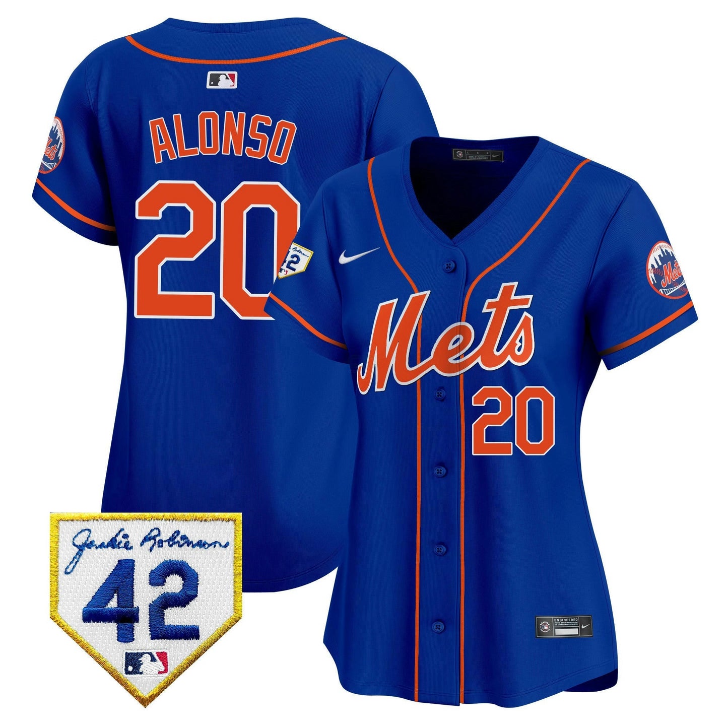 Camisa MLB New York Mets Women’s New York 2024 Jackie Robinson Patch Vapor Premier Limited Jersey