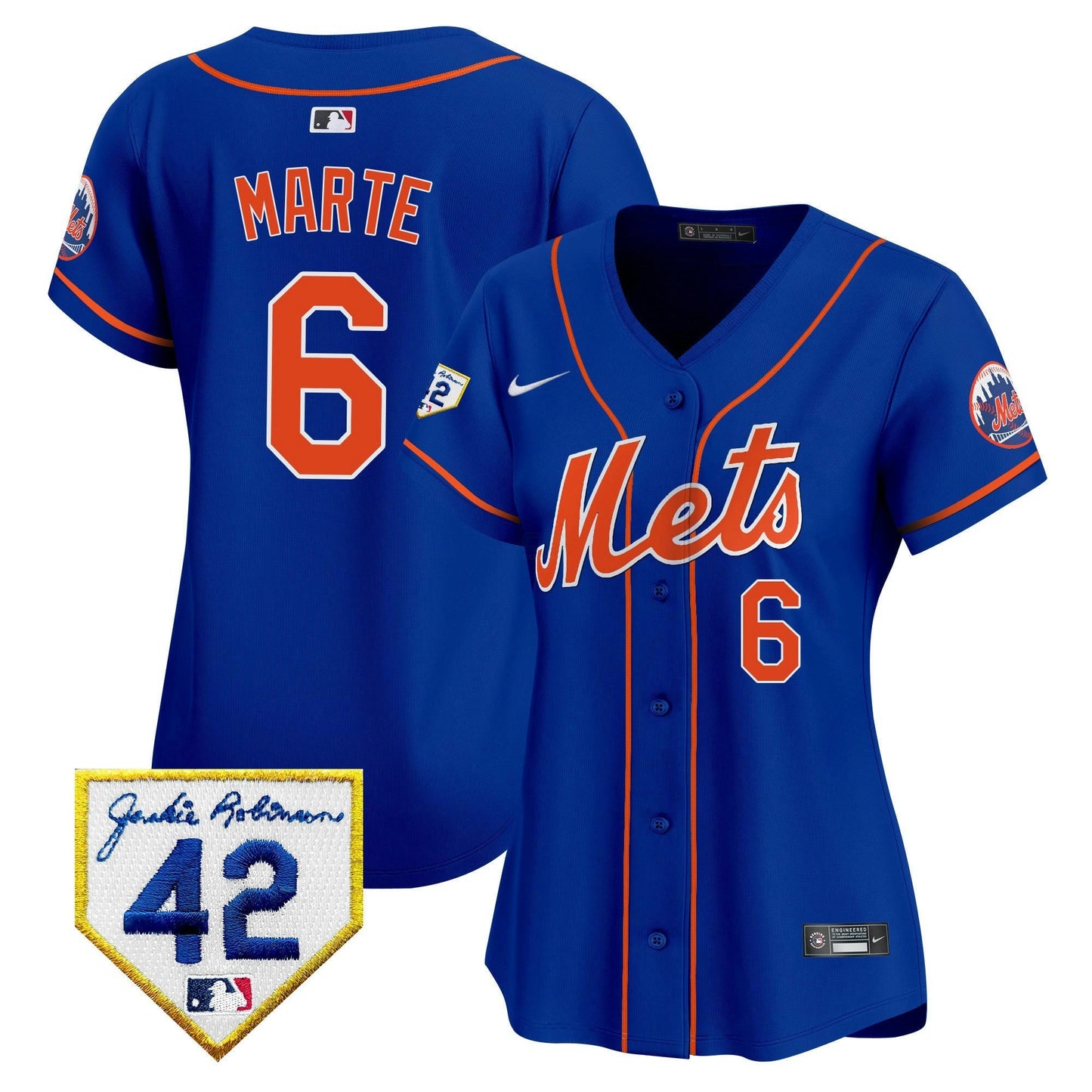 Camisa MLB New York Mets Women’s New York 2024 Jackie Robinson Patch Vapor Premier Limited Jersey
