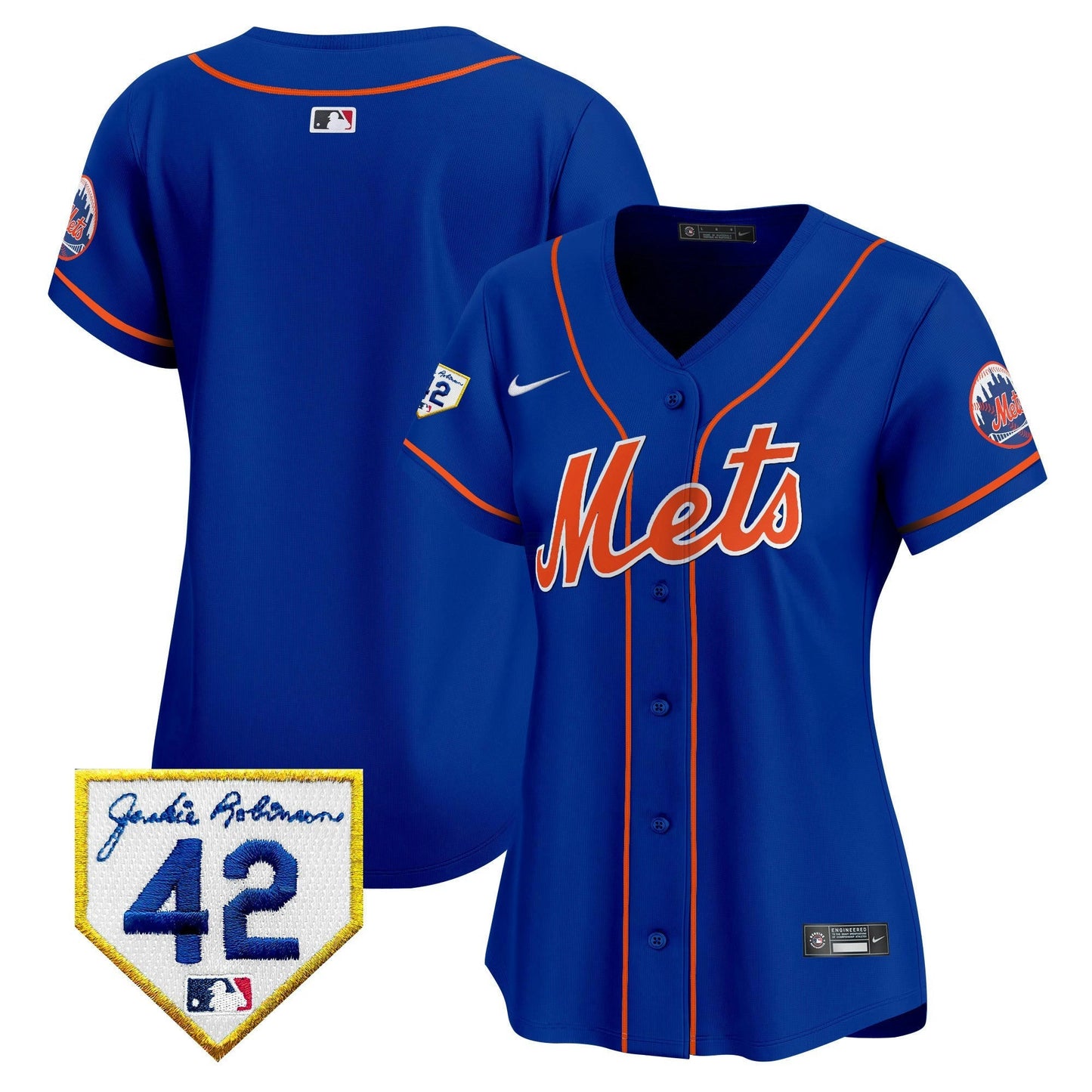 Camisa MLB New York Mets Women’s New York 2024 Jackie Robinson Patch Vapor Premier Limited Jersey