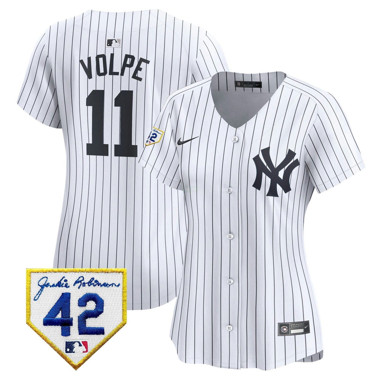 Camisa MLB New York Yankees Women’s New York 2024 Jackie Robinson Patch Vapor Premier Limited Jersey