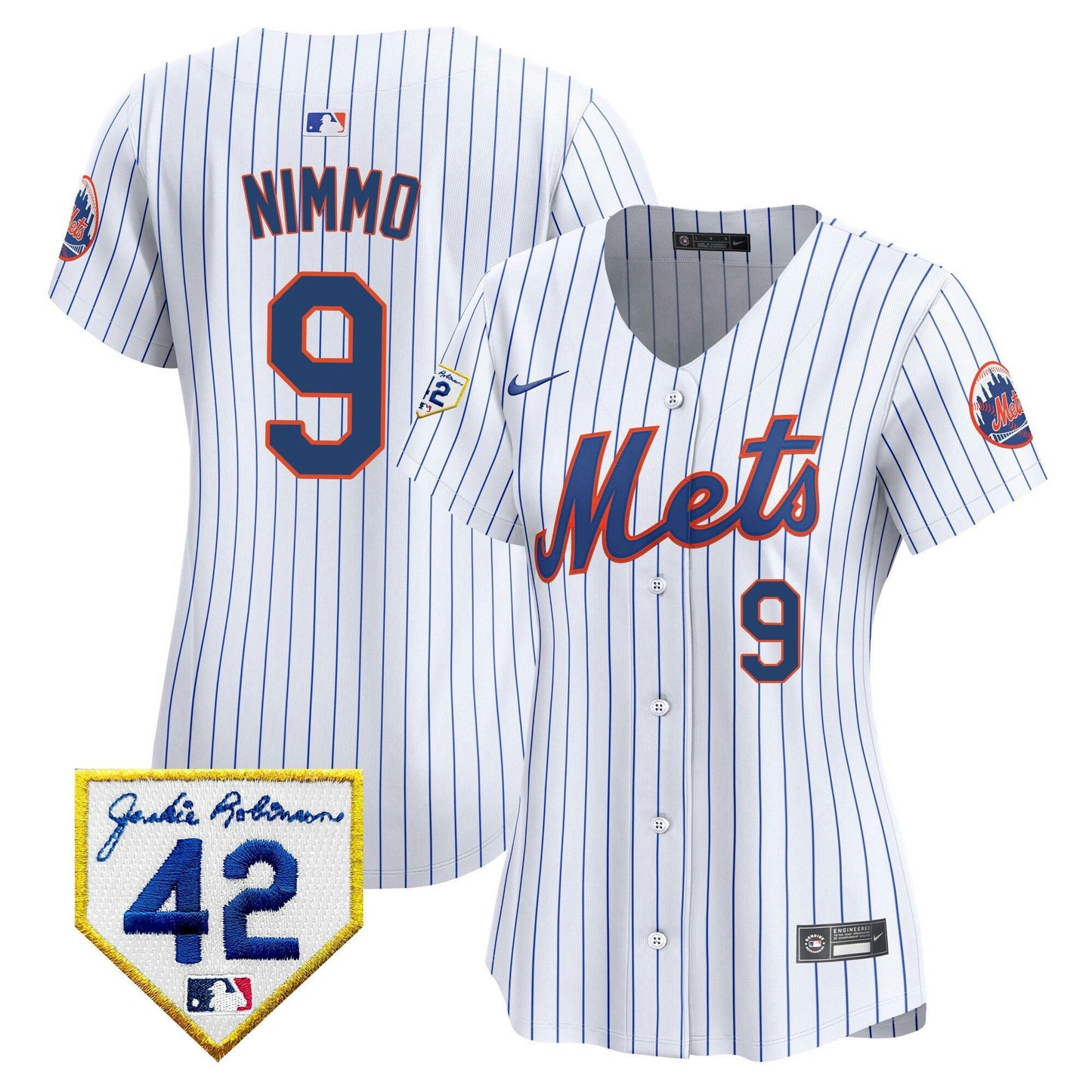 Camisa MLB New York Mets Women’s New York 2024 Jackie Robinson Patch Vapor Premier Limited Jersey