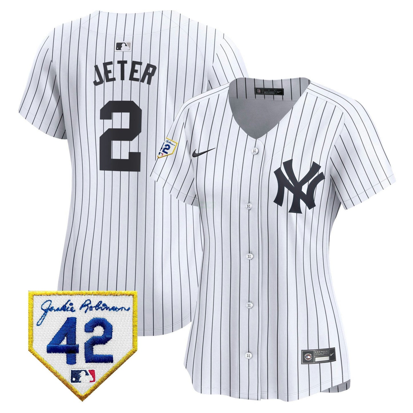 Camisa MLB New York Yankees Women’s New York 2024 Jackie Robinson Patch Vapor Premier Limited Jersey