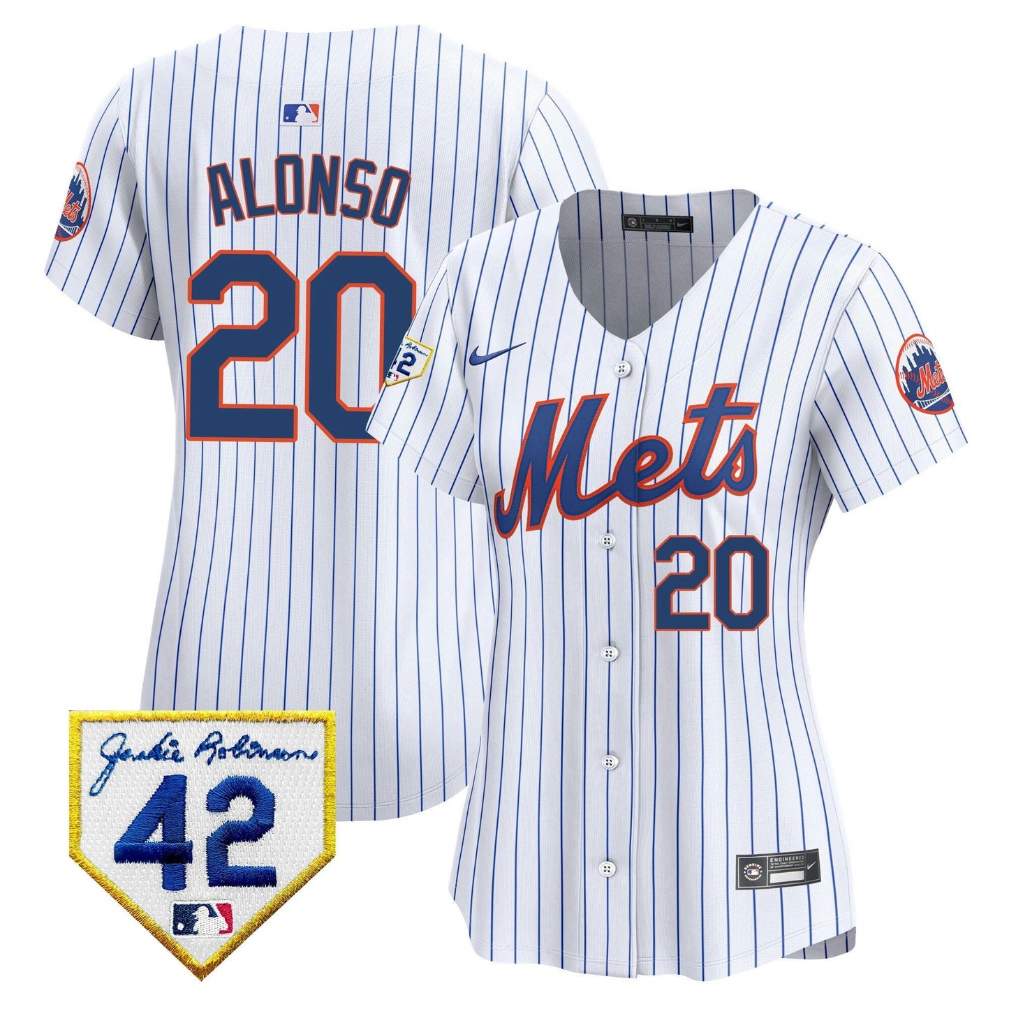 Camisa MLB New York Mets Women’s New York 2024 Jackie Robinson Patch Vapor Premier Limited Jersey