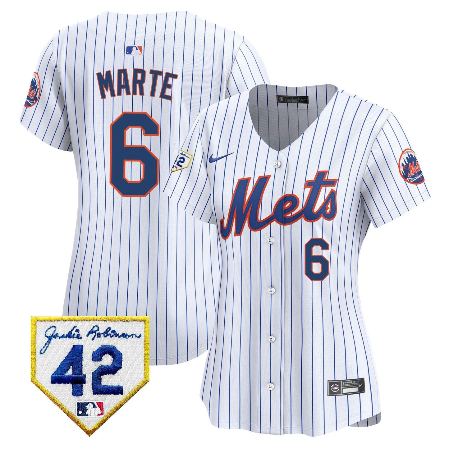 Camisa MLB New York Mets Women’s New York 2024 Jackie Robinson Patch Vapor Premier Limited Jersey