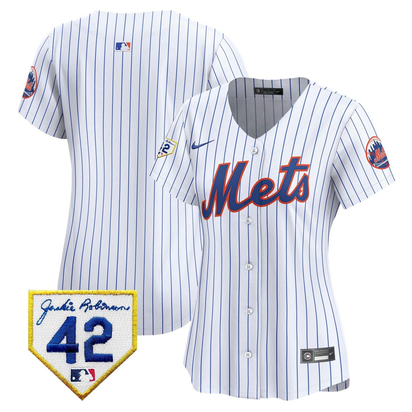 Camisa MLB New York Mets Women’s New York 2024 Jackie Robinson Patch Vapor Premier Limited Jersey