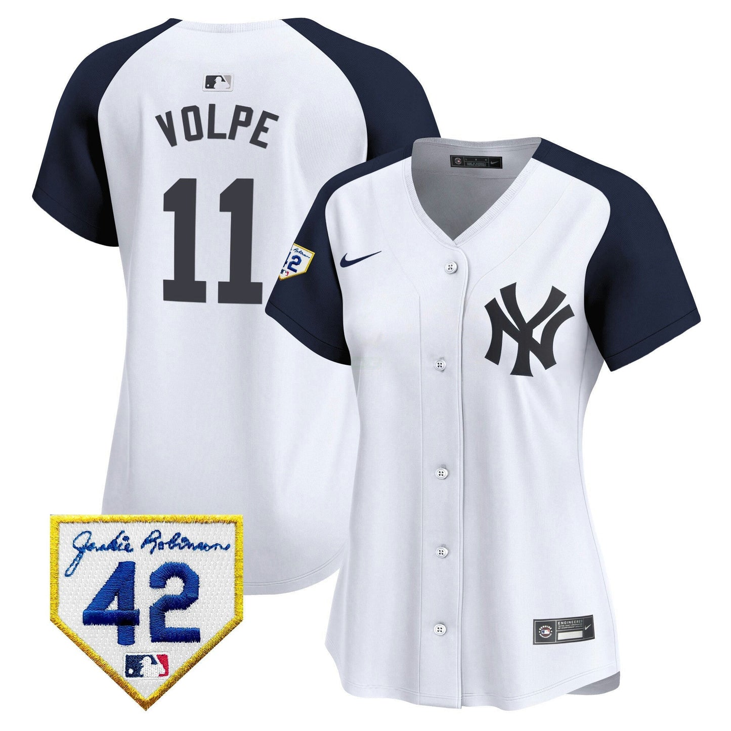Camisa MLB New York Yankees Women’s New York 2024 Jackie Robinson Patch Vapor Premier Limited Jersey
