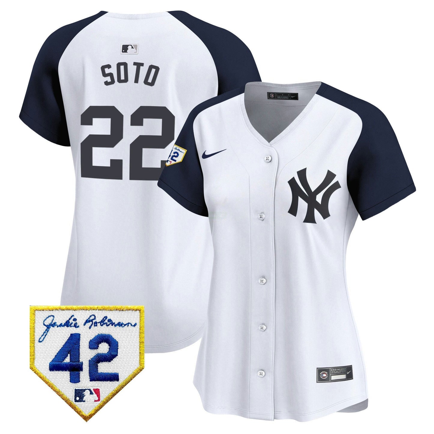 Camisa MLB New York Yankees Women’s New York 2024 Jackie Robinson Patch Vapor Premier Limited Jersey