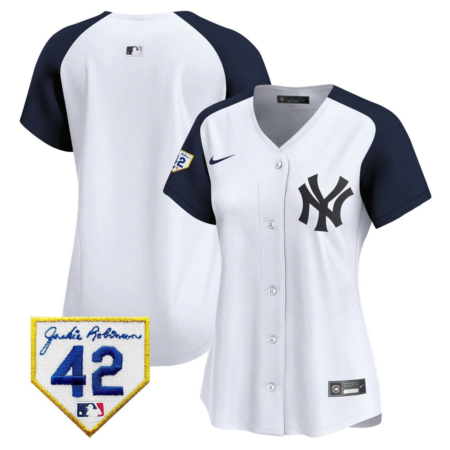 Camisa MLB New York Yankees Women’s New York 2024 Jackie Robinson Patch Vapor Premier Limited Jersey
