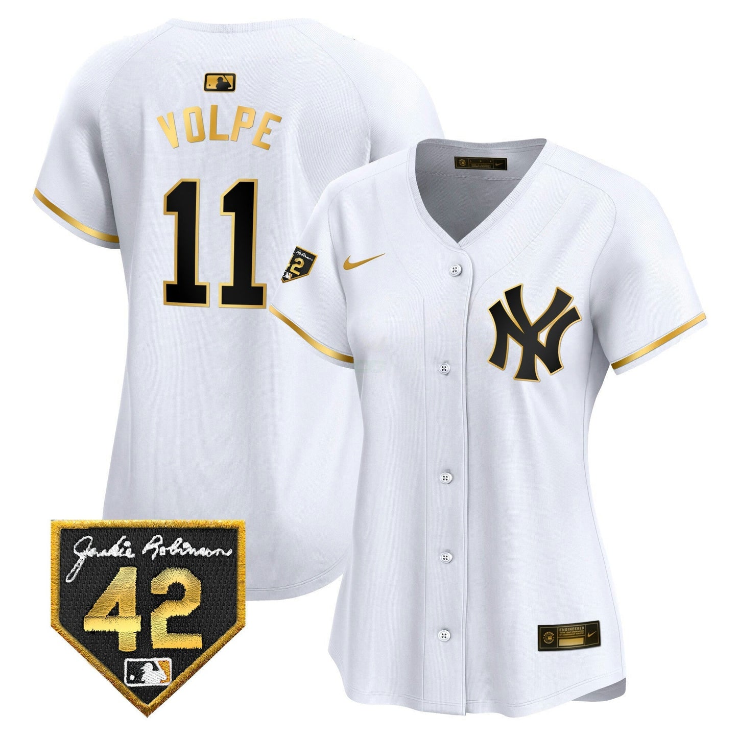 Camisa MLB New York Yankees Women’s New York 2024 Jackie Robinson Patch Vapor Premier Limited Jersey