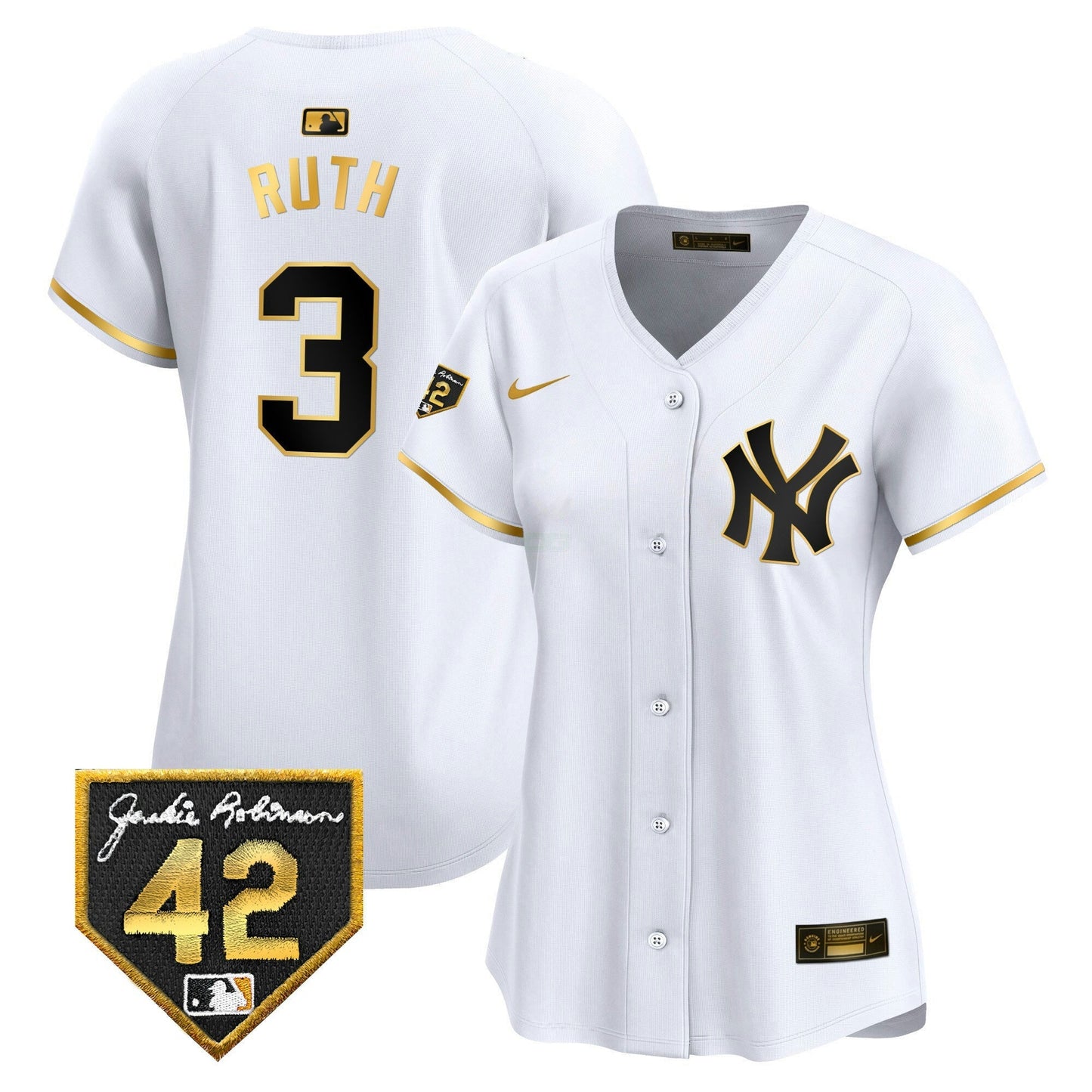 Camisa MLB New York Yankees Women’s New York 2024 Jackie Robinson Patch Vapor Premier Limited Jersey