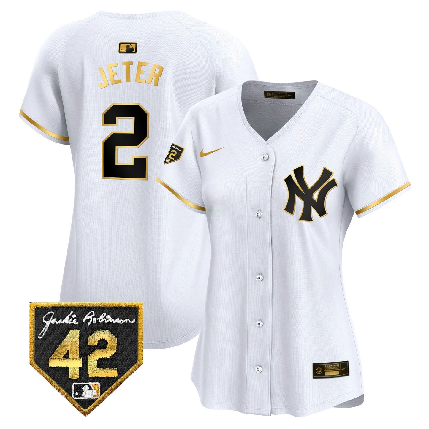 Camisa MLB New York Yankees Women’s New York 2024 Jackie Robinson Patch Vapor Premier Limited Jersey