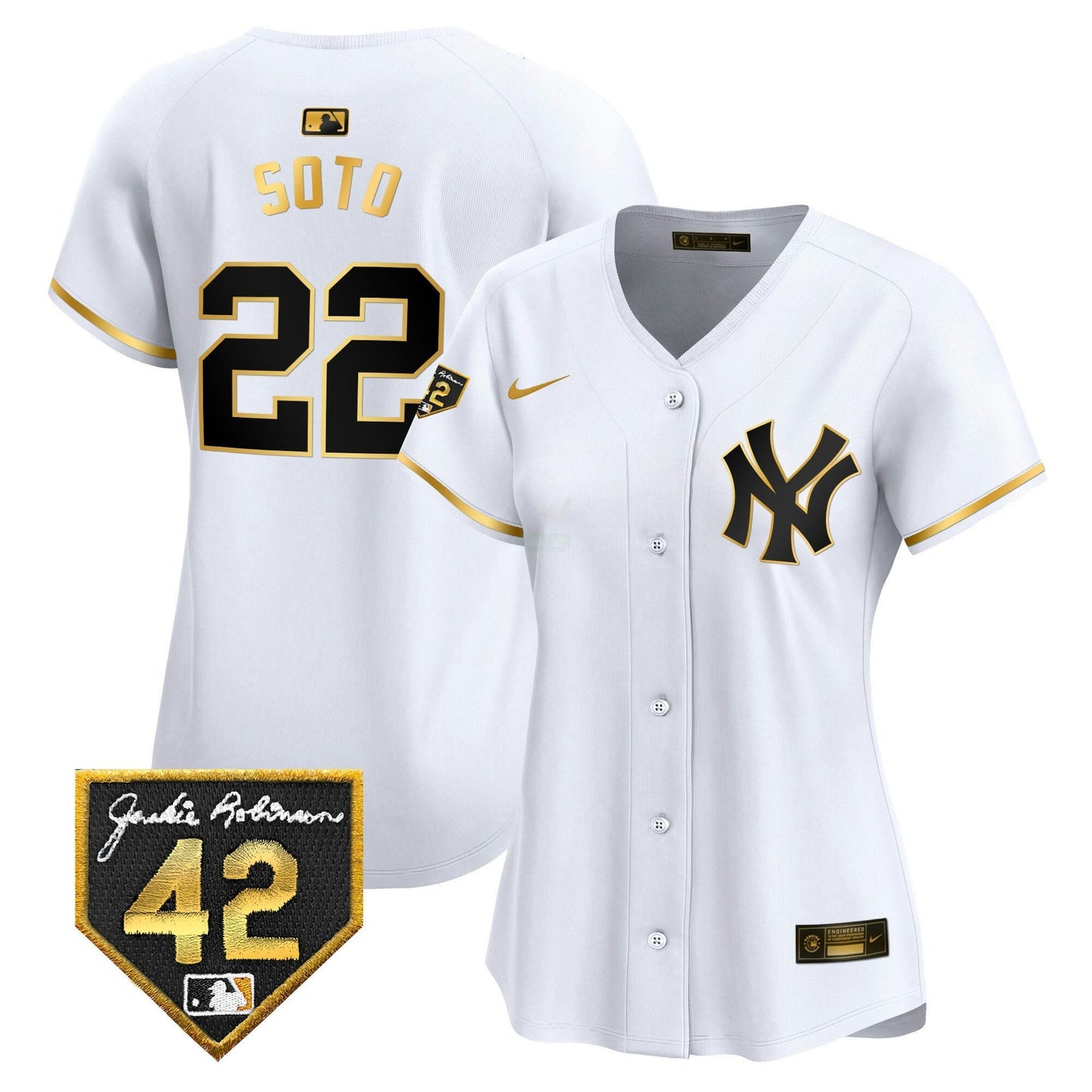 Camisa MLB New York Yankees Women’s New York 2024 Jackie Robinson Patch Vapor Premier Limited Jersey