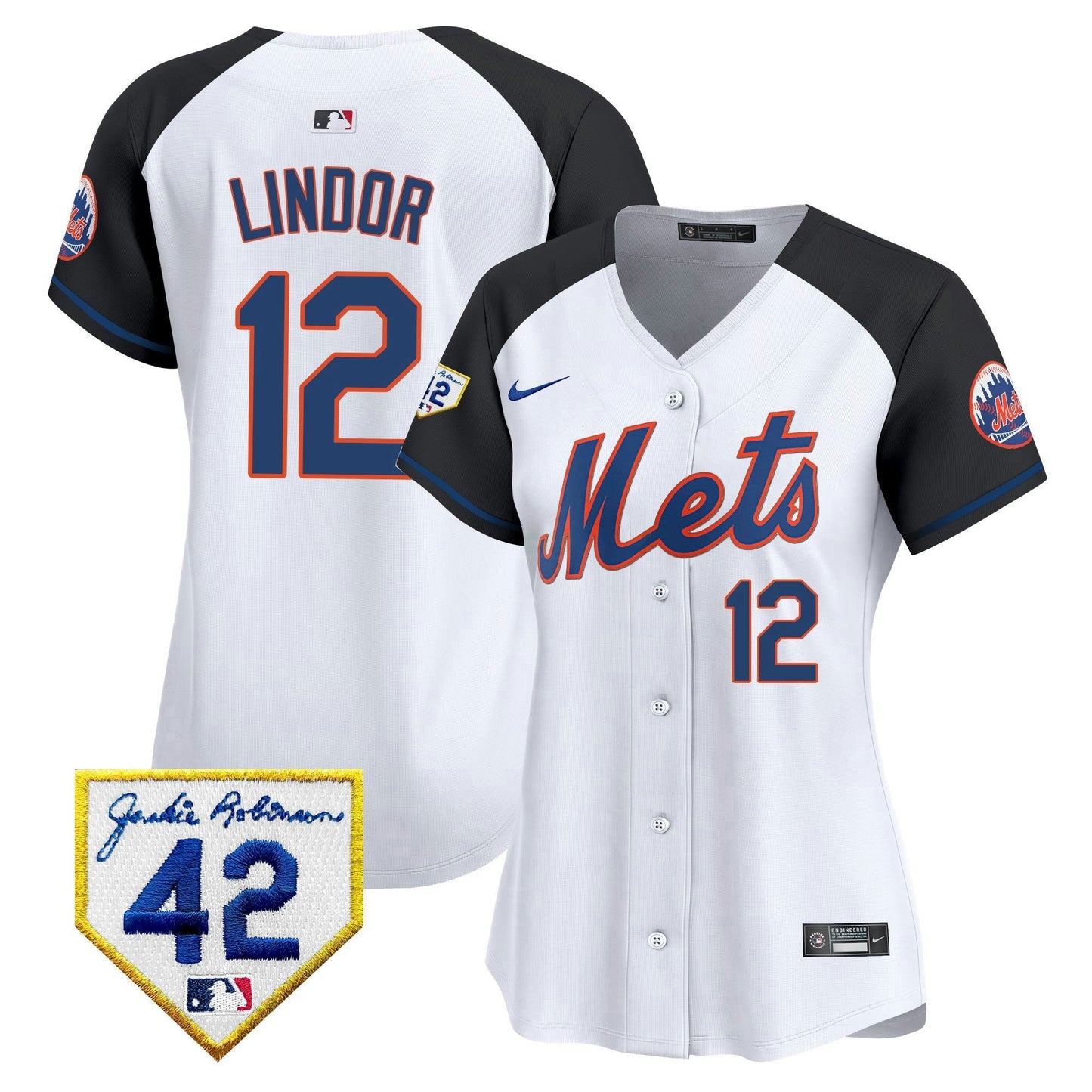 Camisa MLB New York Mets Women’s New York 2024 Jackie Robinson Patch Vapor Premier Limited Jersey