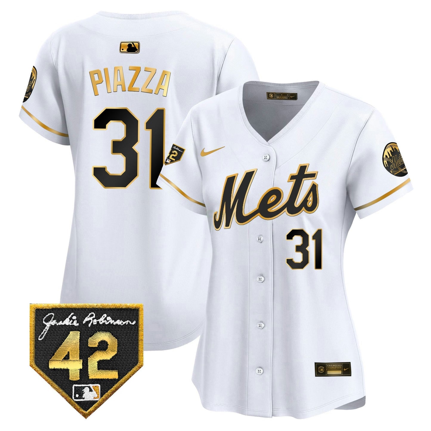Camisa MLB New York Mets Women’s New York 2024 Jackie Robinson Patch Vapor Premier Limited Jersey