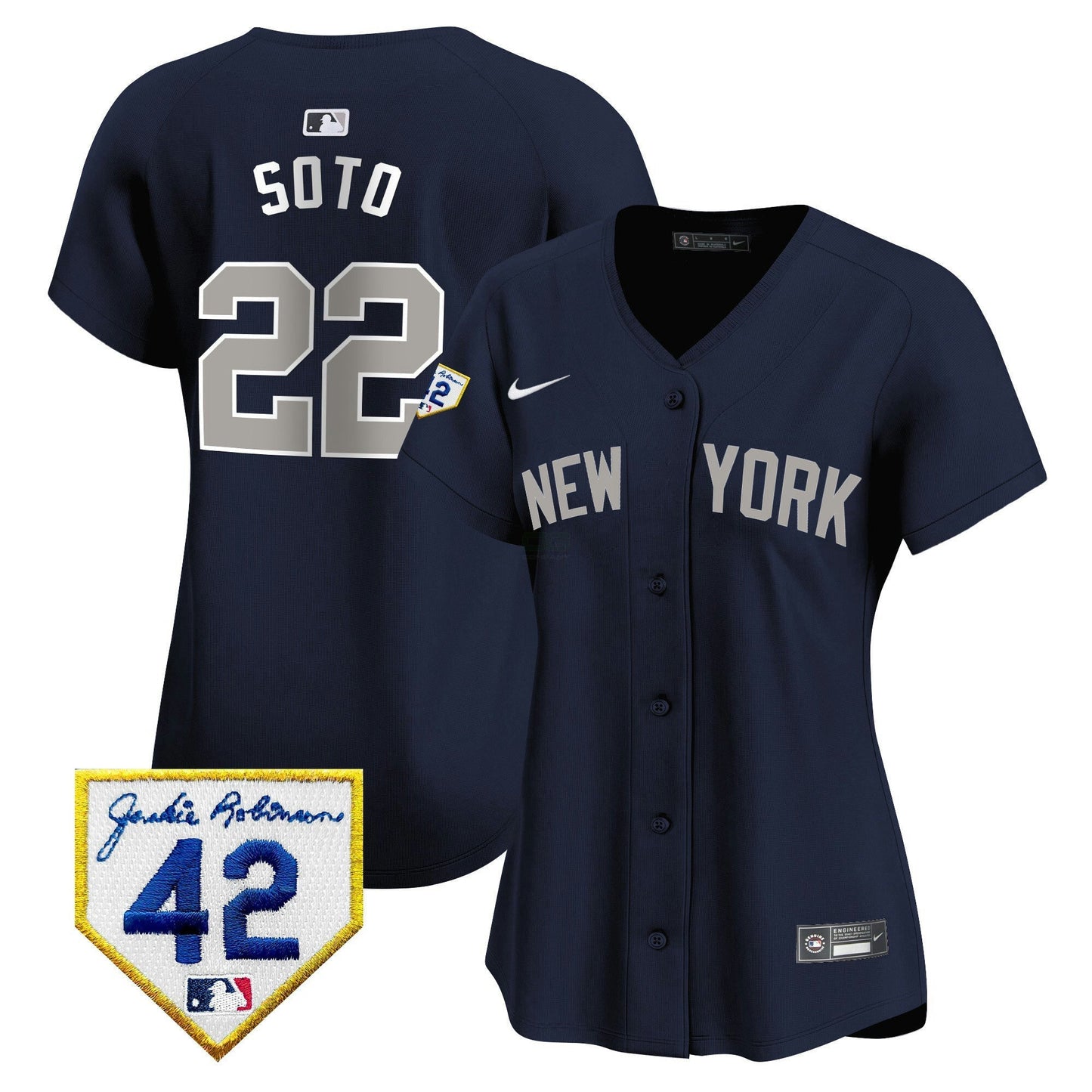 Camisa MLB New York Yankees Women’s New York 2024 Jackie Robinson Patch Vapor Premier Limited Jersey