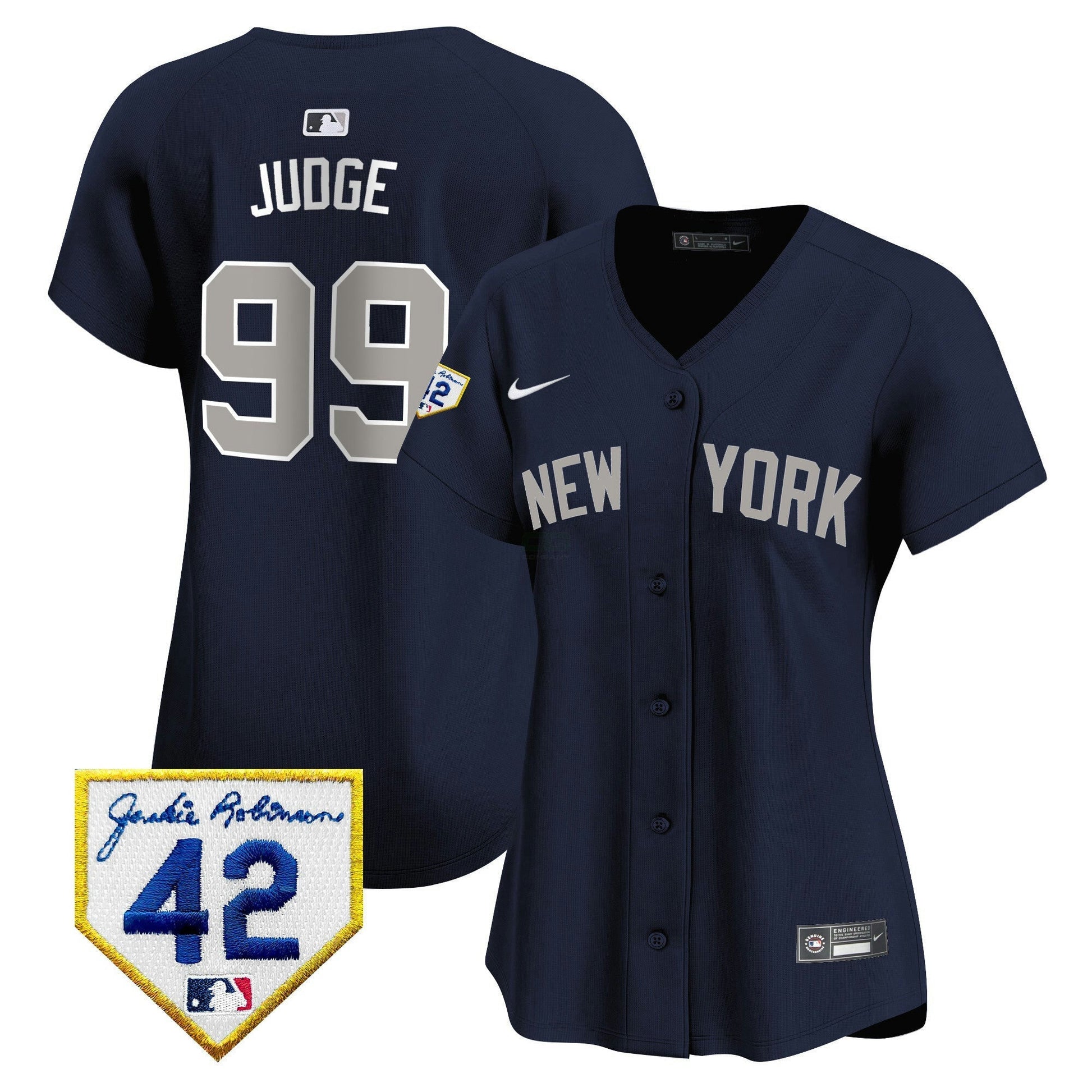 Camisa MLB New York Yankees Women’s New York 2024 Jackie Robinson Patch Vapor Premier Limited Jersey