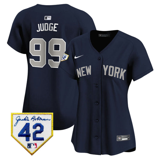 Camisa MLB New York Yankees Women’s New York 2024 Jackie Robinson Patch Vapor Premier Limited Jersey