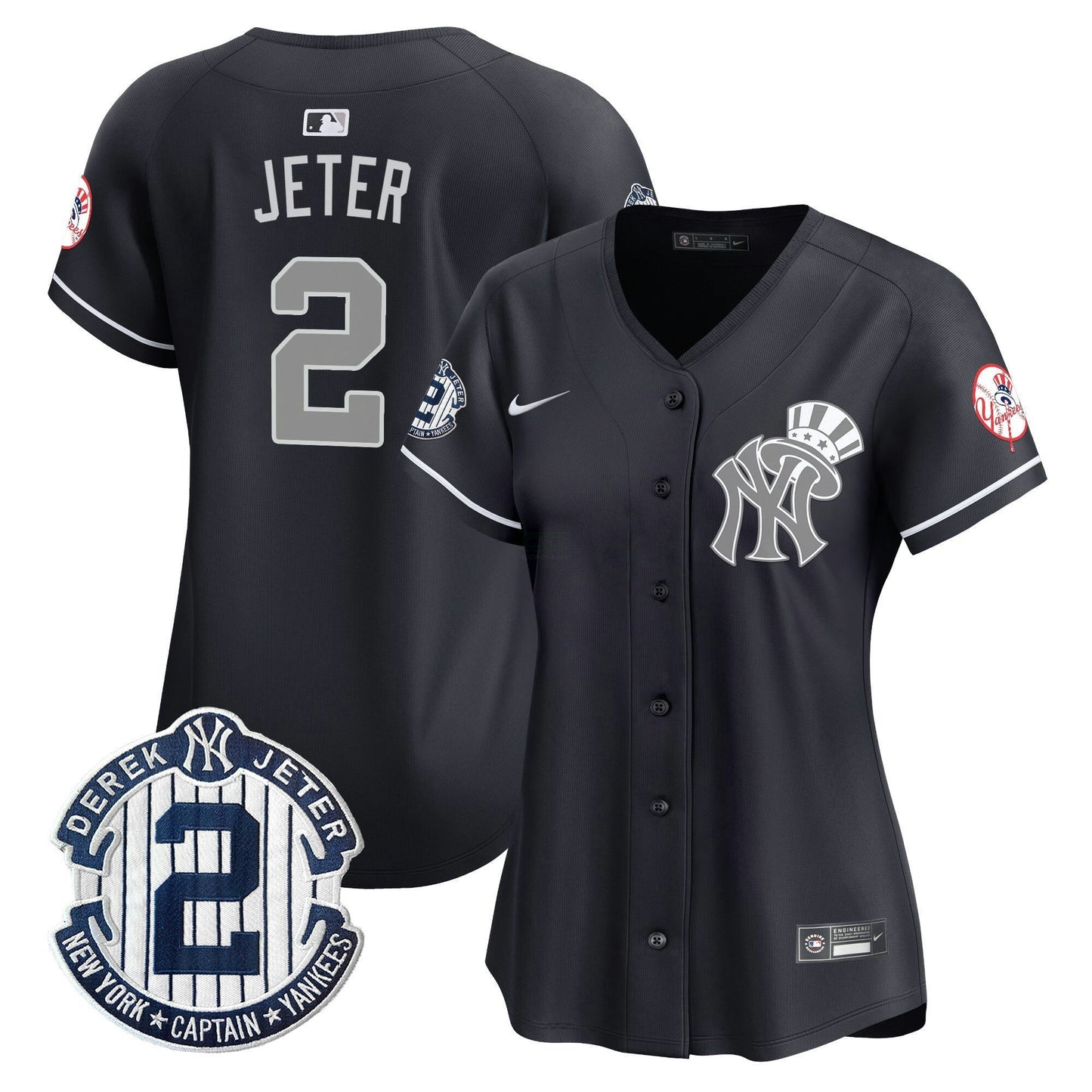 Camisa MLB Women’s New York Derek Jeter Patch Vapor Premier Limited Jersey V2