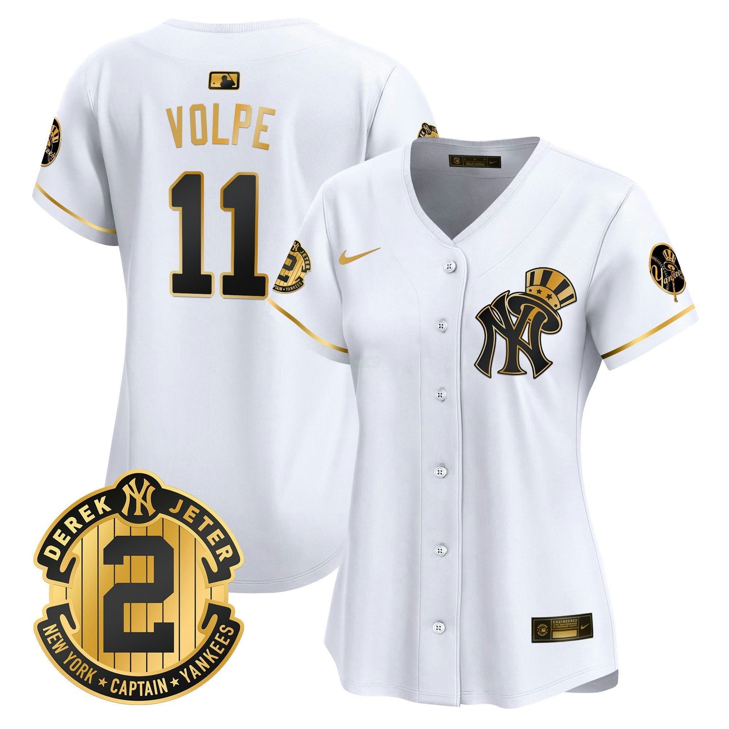 Camisa MLB Women’s New York Derek Jeter Patch Vapor Premier Limited Jersey V2