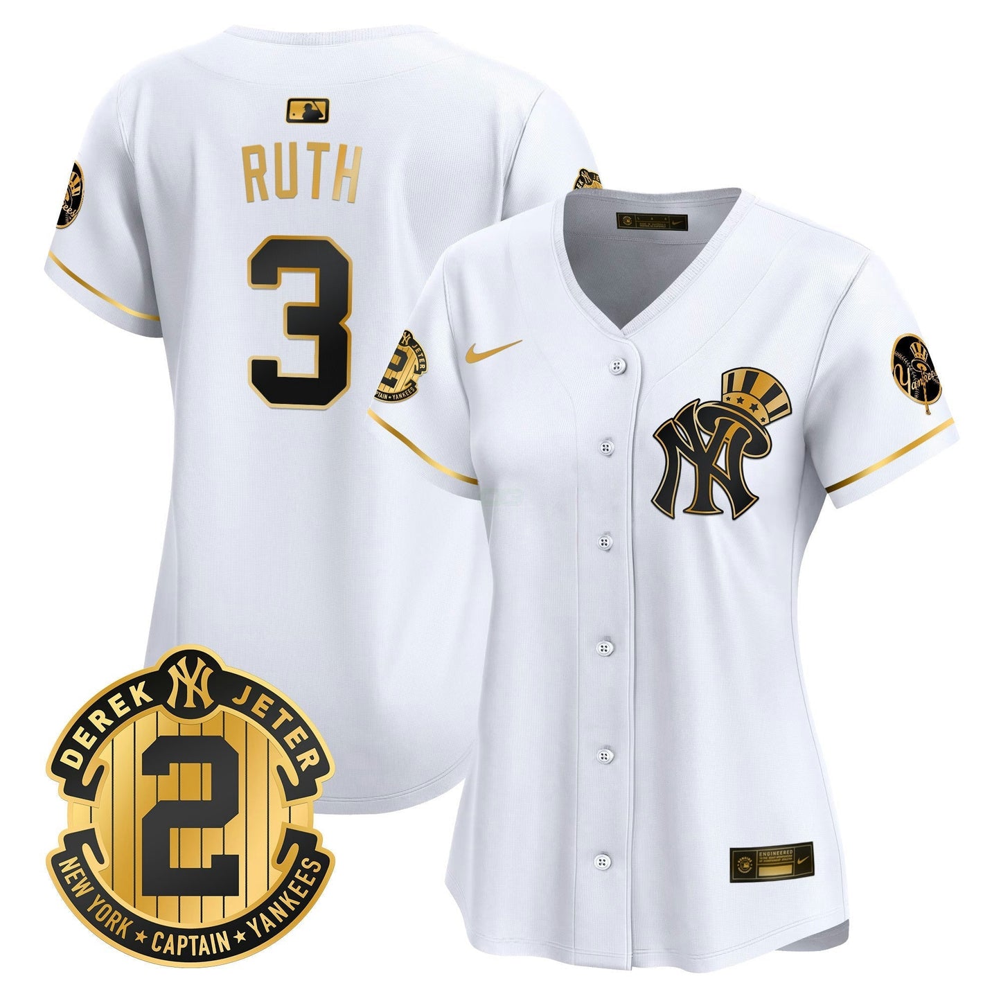 Camisa MLB Women’s New York Derek Jeter Patch Vapor Premier Limited Jersey V2