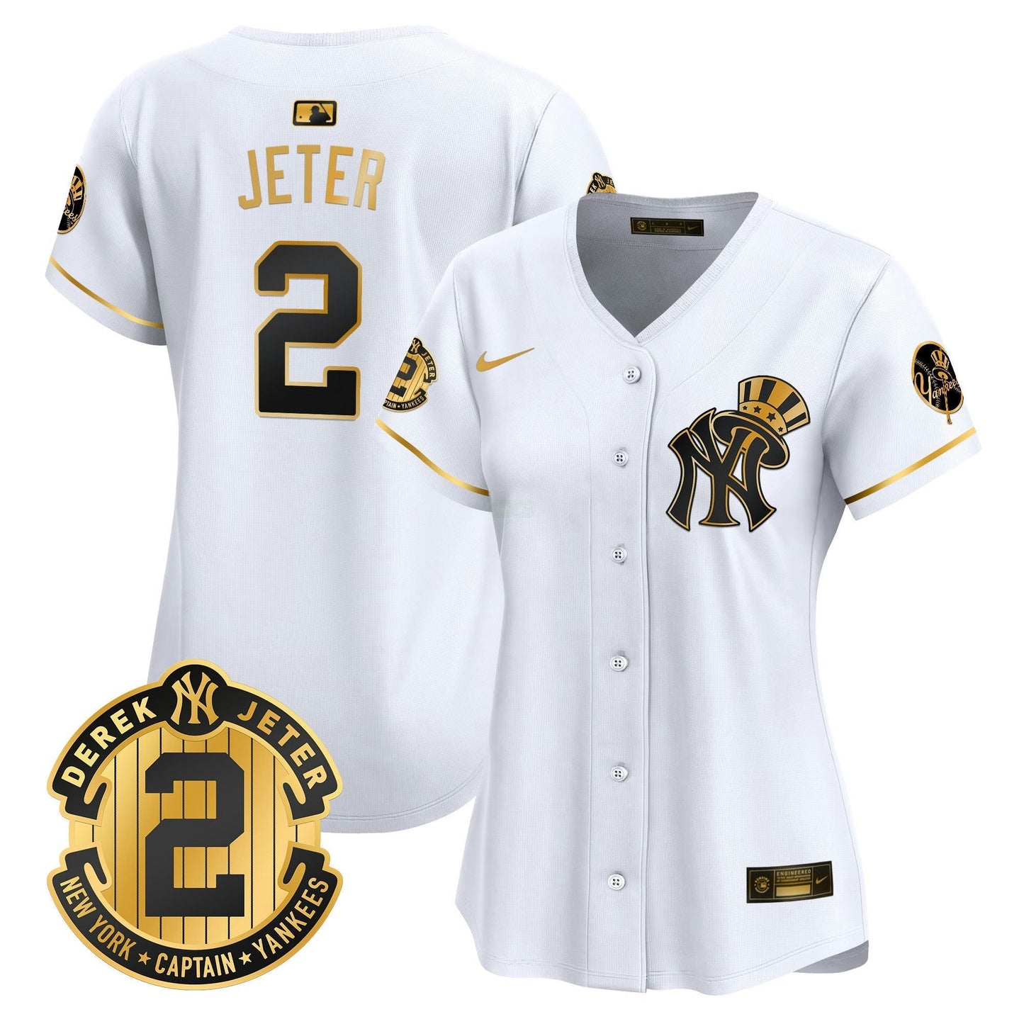 Camisa MLB Women’s New York Derek Jeter Patch Vapor Premier Limited Jersey V2