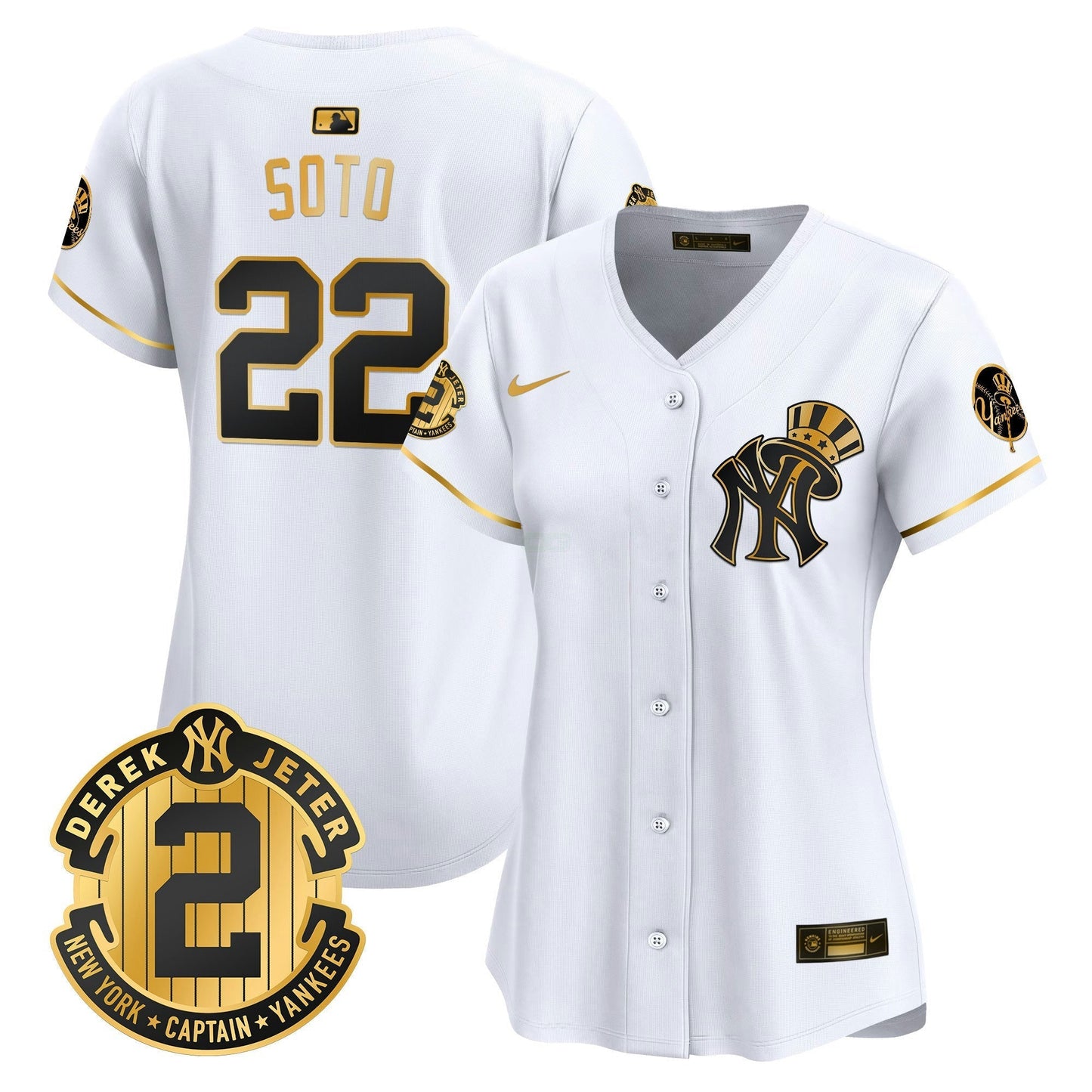 Camisa MLB Women’s New York Derek Jeter Patch Vapor Premier Limited Jersey V2