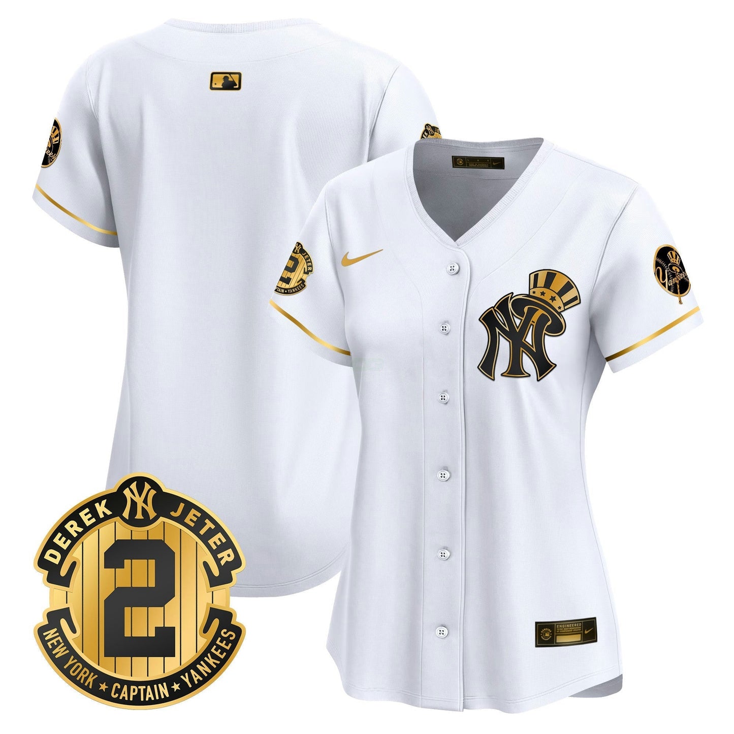 Camisa MLB Women’s New York Derek Jeter Patch Vapor Premier Limited Jersey V2