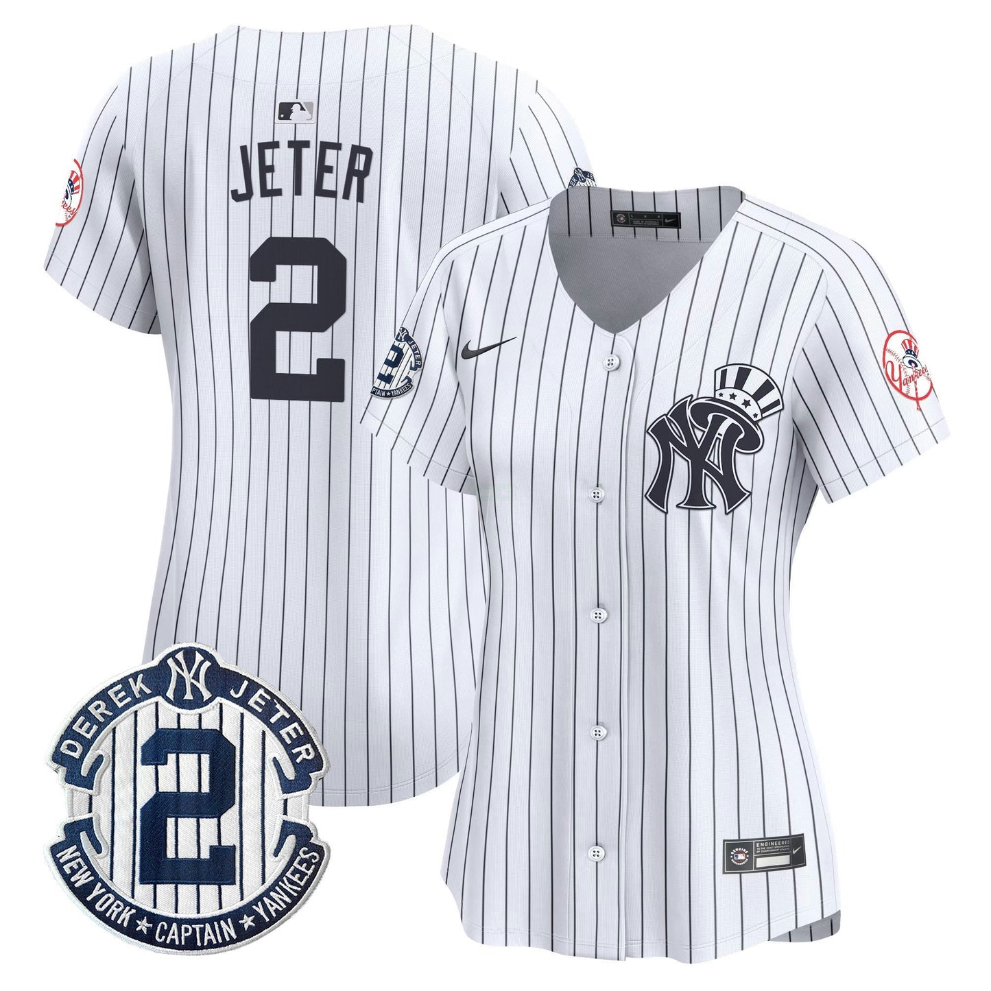 Camisa MLB Women’s New York Derek Jeter Patch Vapor Premier Limited Jersey V2
