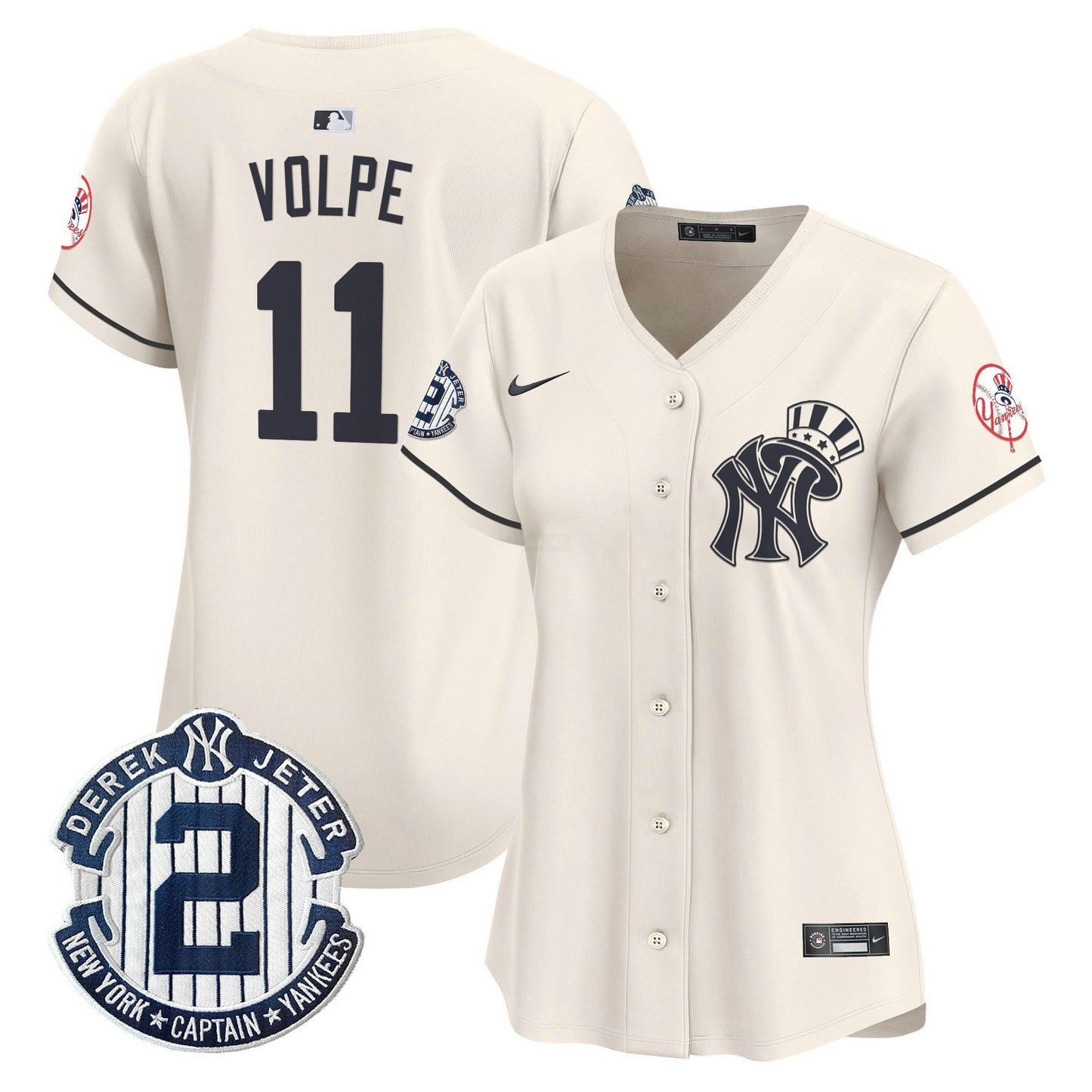 Camisa MLB Women’s New York Derek Jeter Patch Vapor Premier Limited Jersey V2