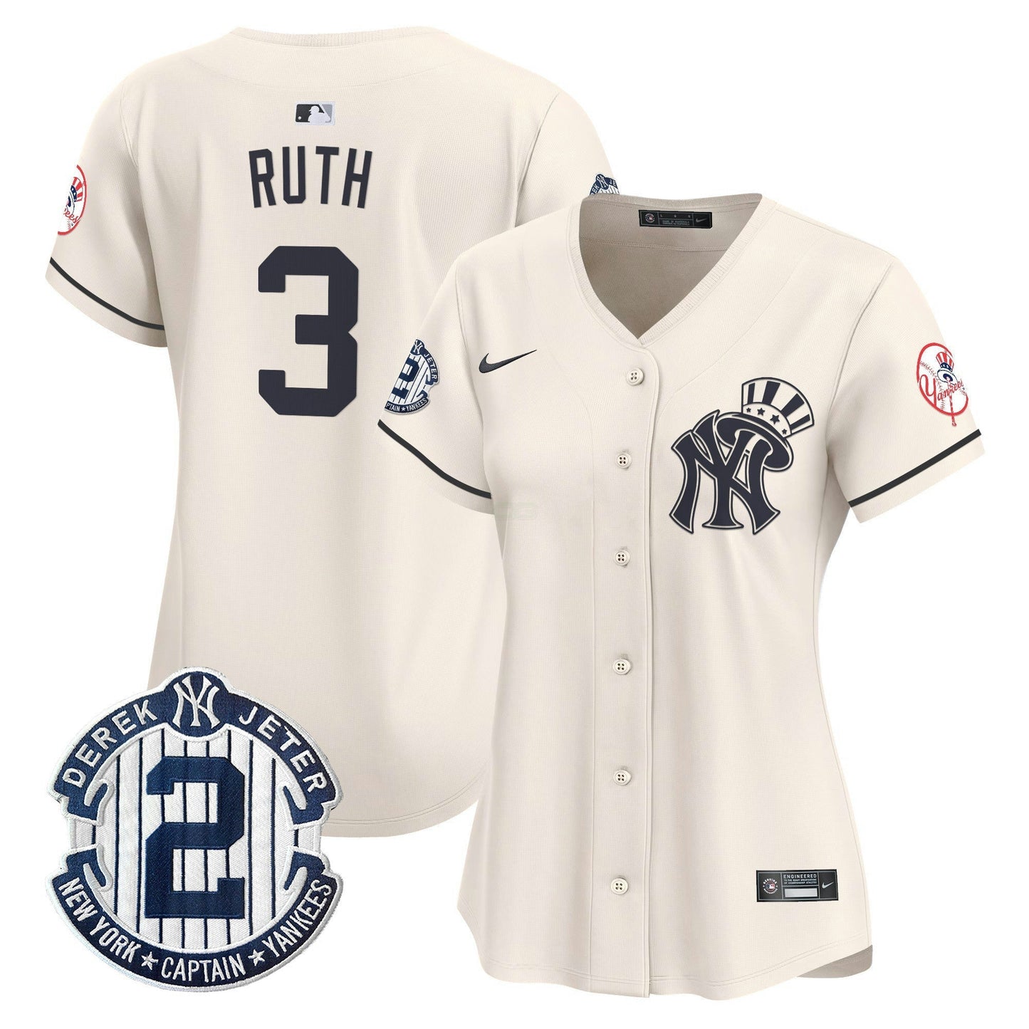 Camisa MLB Women’s New York Derek Jeter Patch Vapor Premier Limited Jersey V2