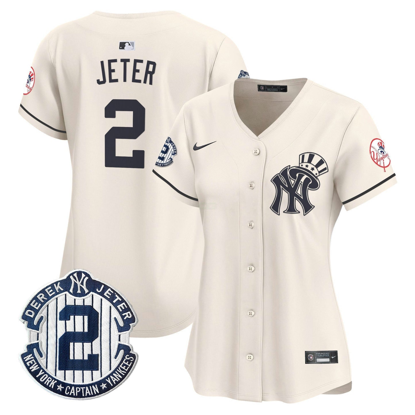 Camisa MLB Women’s New York Derek Jeter Patch Vapor Premier Limited Jersey V2
