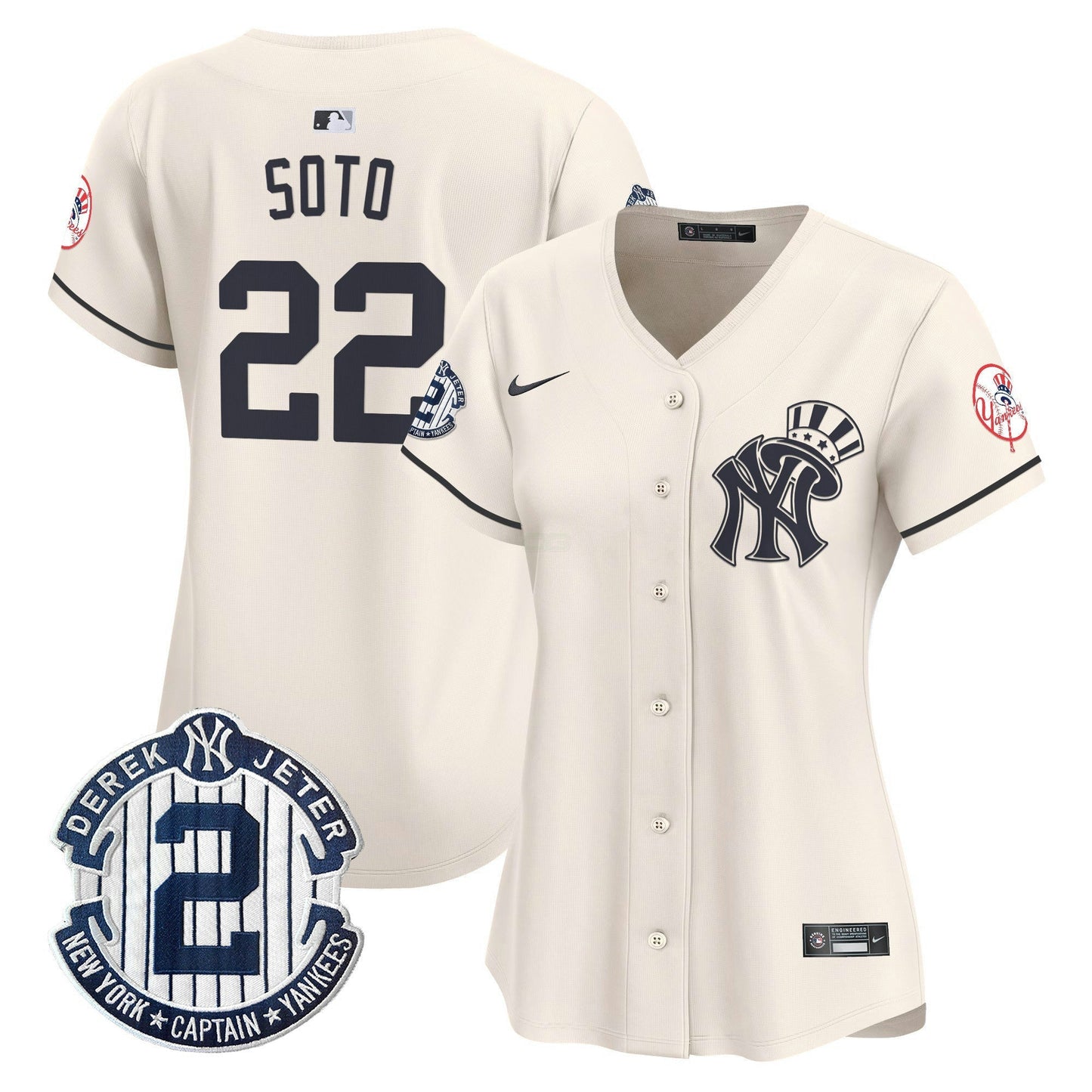 Camisa MLB Women’s New York Derek Jeter Patch Vapor Premier Limited Jersey V2