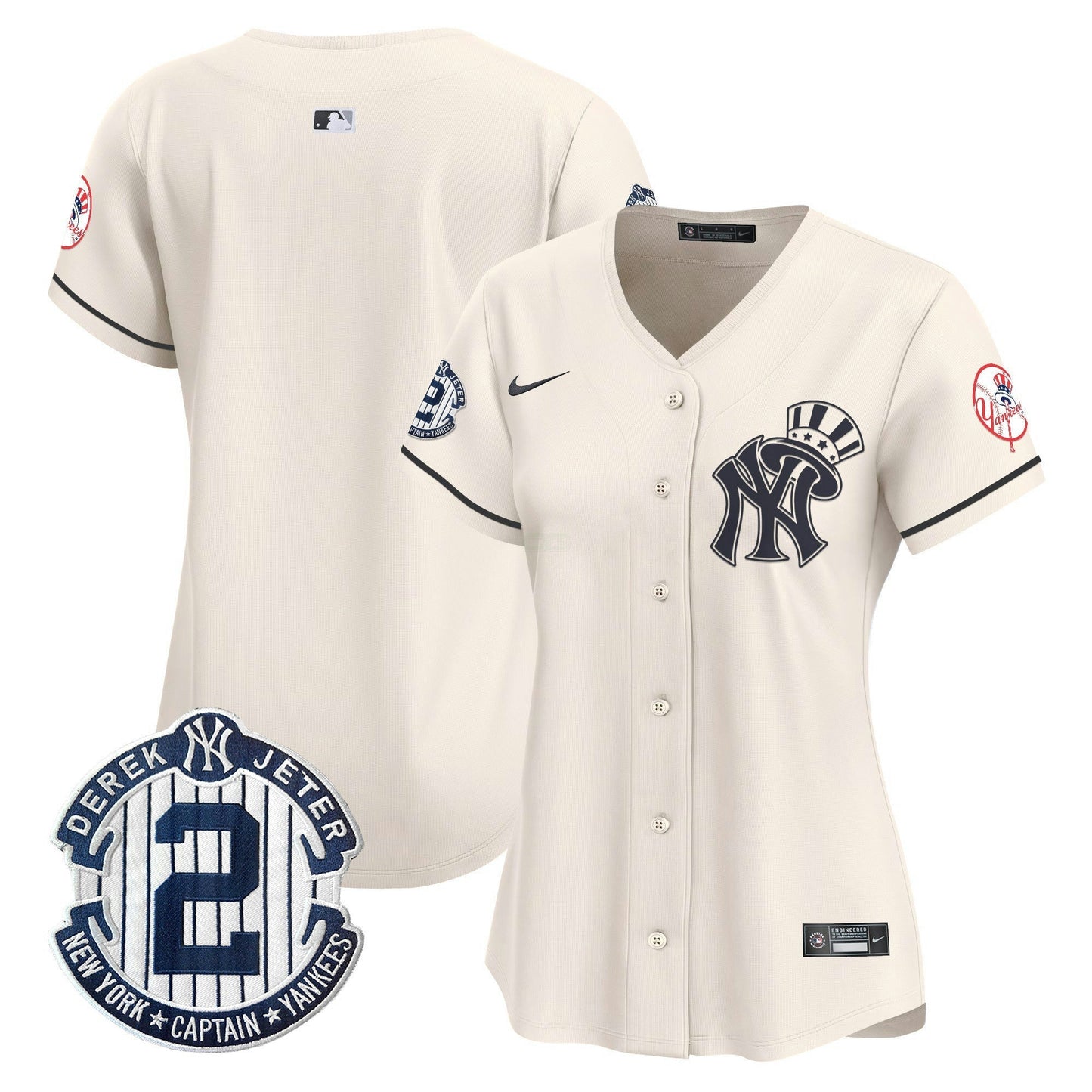 Camisa MLB Women’s New York Derek Jeter Patch Vapor Premier Limited Jersey V2
