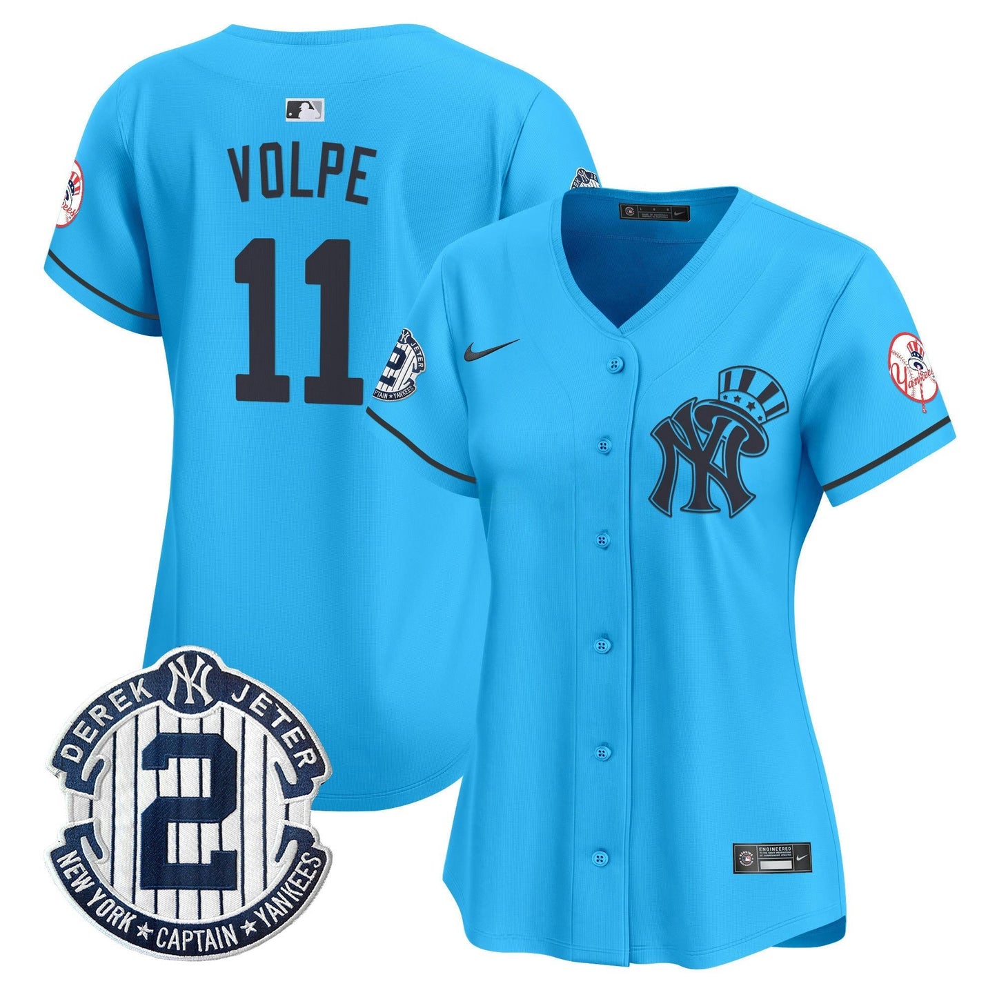 Camisa MLB Women’s New York Derek Jeter Patch Vapor Premier Limited Jersey V2