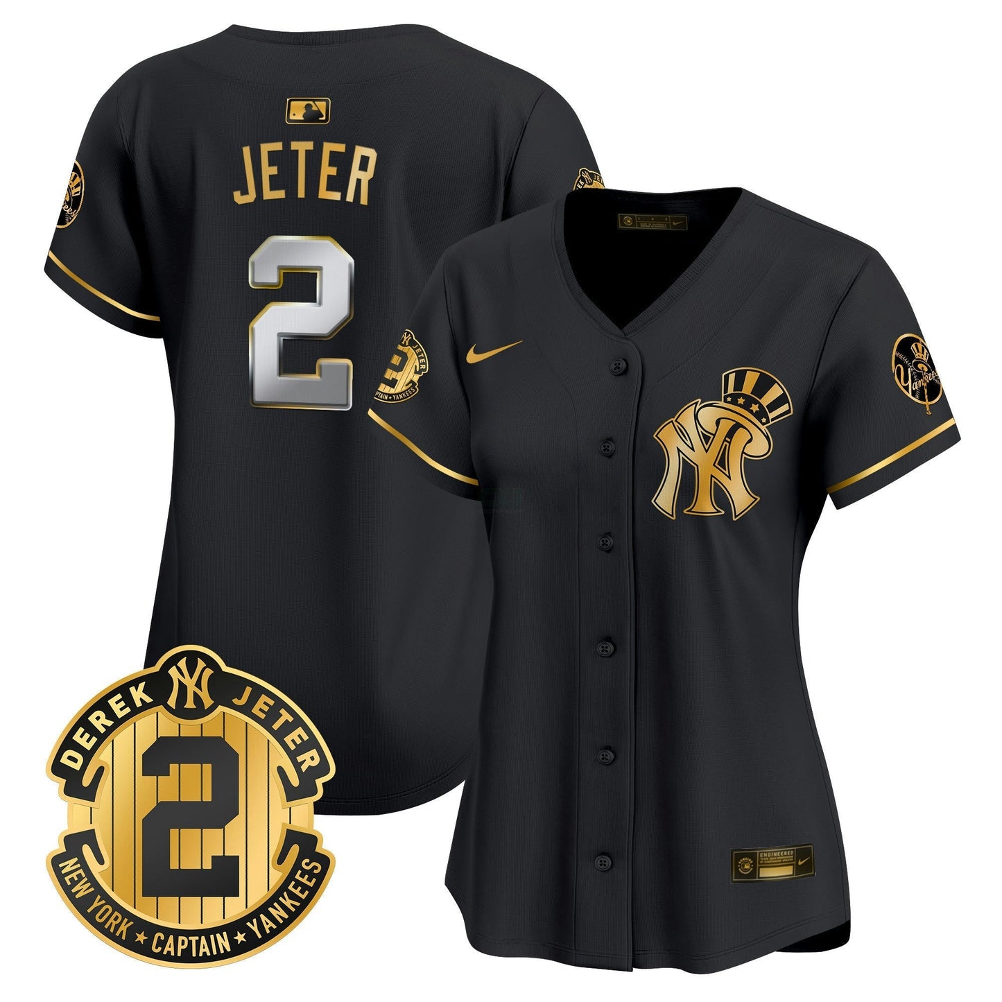 Camisa MLB Women’s New York Derek Jeter Patch Vapor Premier Limited Jersey V2