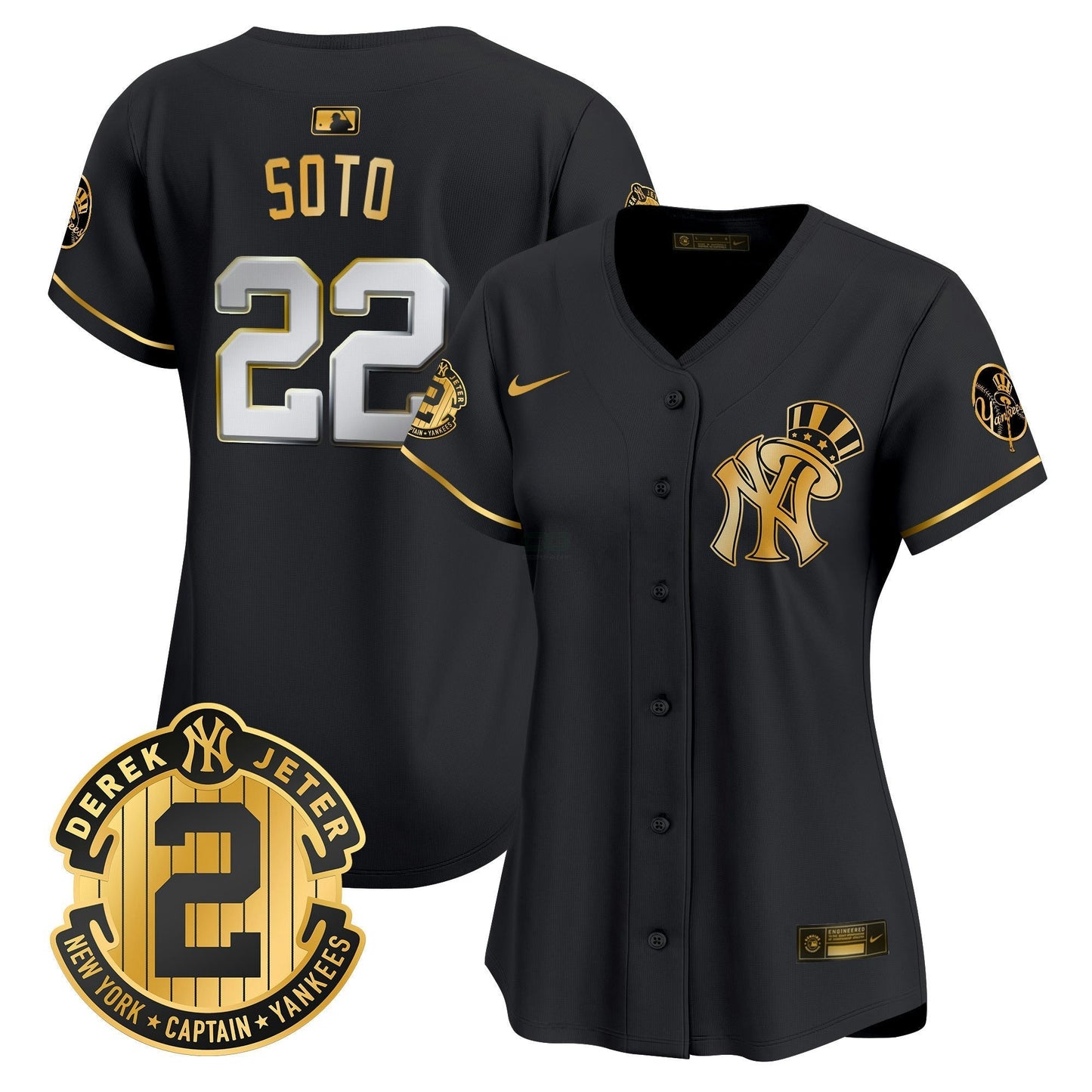 Camisa MLB Women’s New York Derek Jeter Patch Vapor Premier Limited Jersey V2