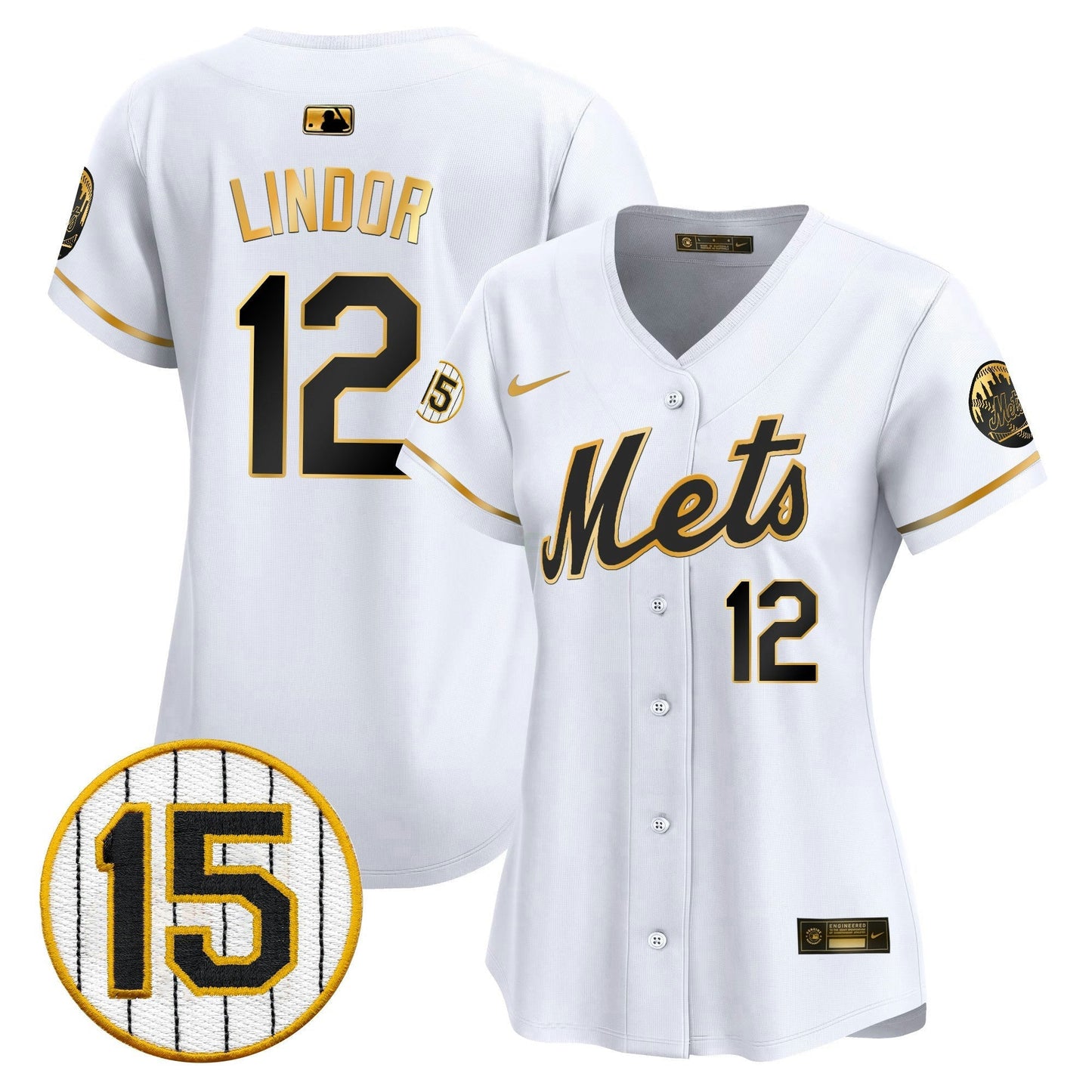Camisa MLB Women’s New York Jerry Grote Patch Vapor Premier Limited Jersey
