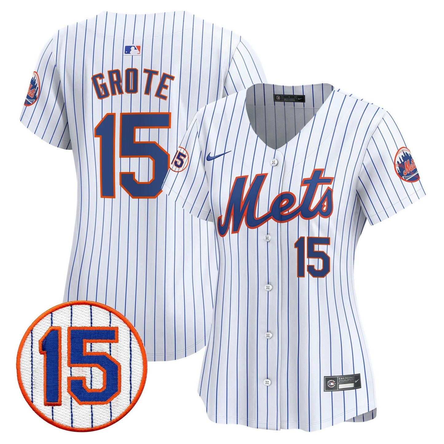 Camisa MLB Women’s New York Jerry Grote Patch Vapor Premier Limited Jersey